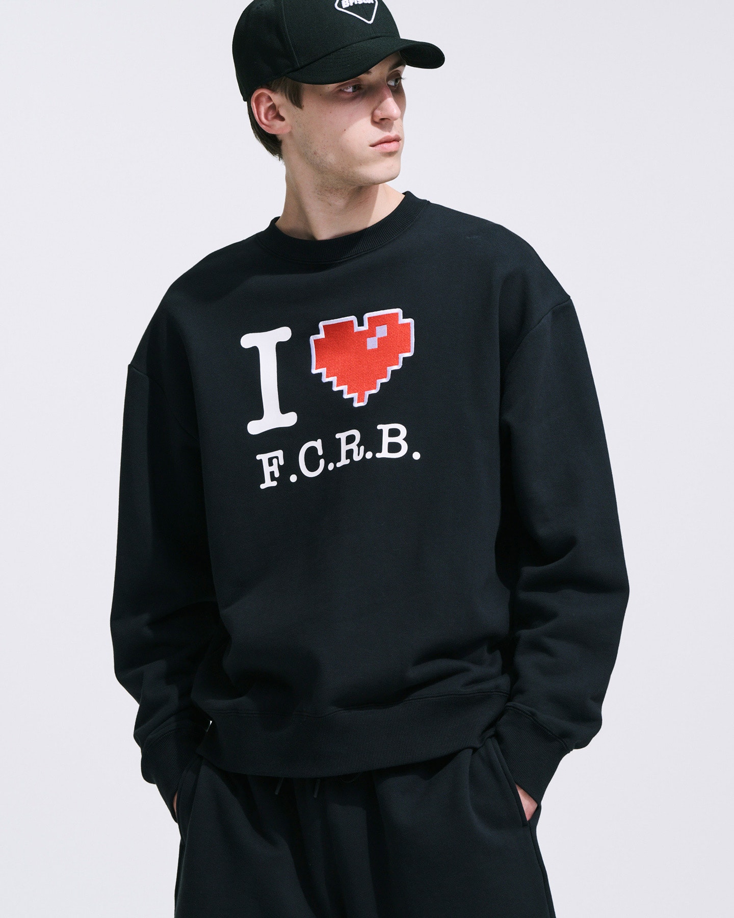 SOPH. | I LOVE F.C.R.B. CREWNECK SWEAT(M BLACK):
