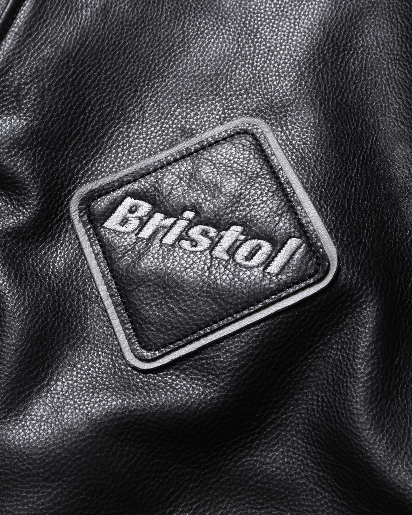 SOPH. | LEATHER TEAM VARSITY BLOUSON(M BLACK):