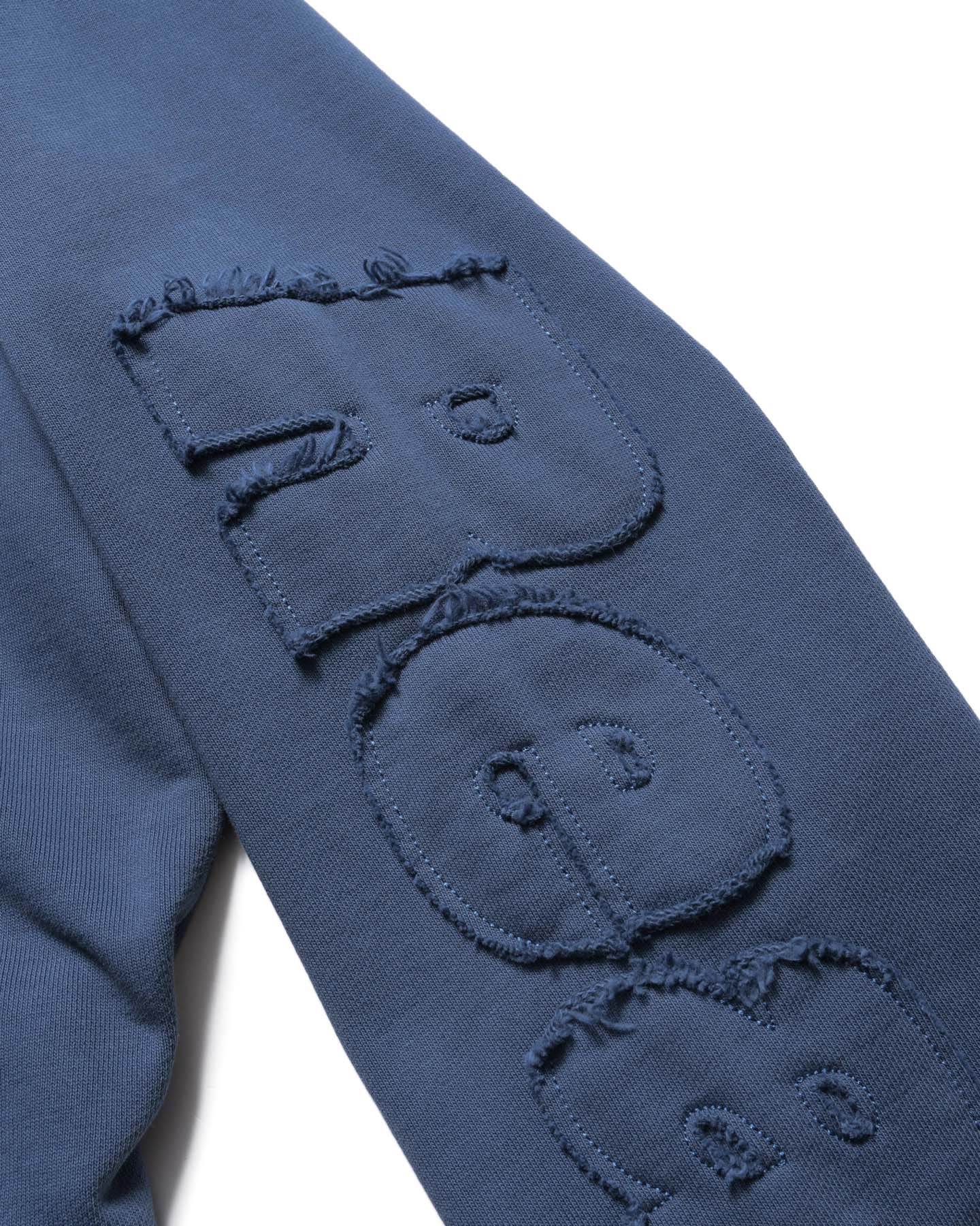 SOPH. | CUT-OFF LOGO SWEAT HOODIE(M BLUE):
