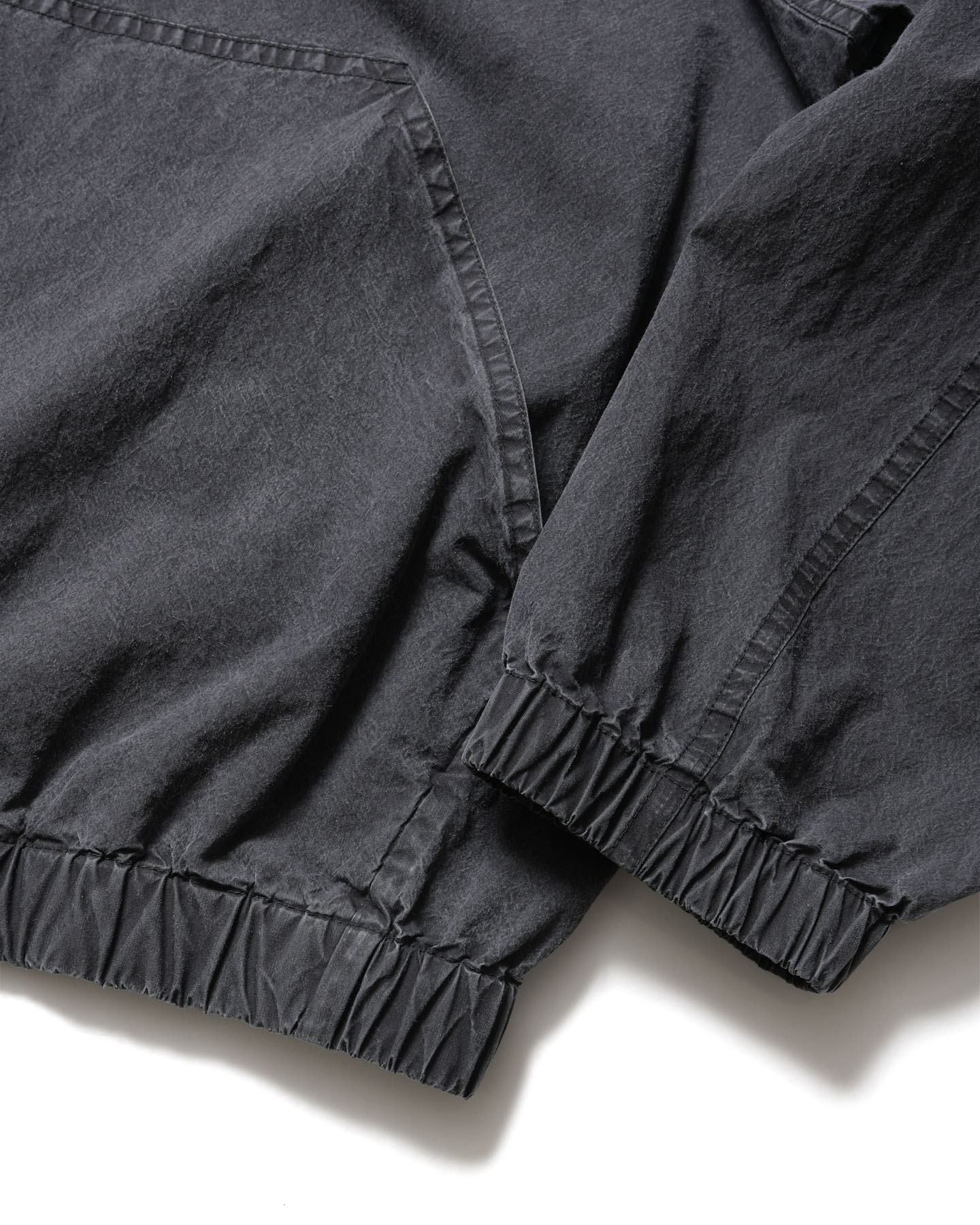 SOPH. | WASHED CRISP DENIM HOODED BLOUSON(M BLACK):