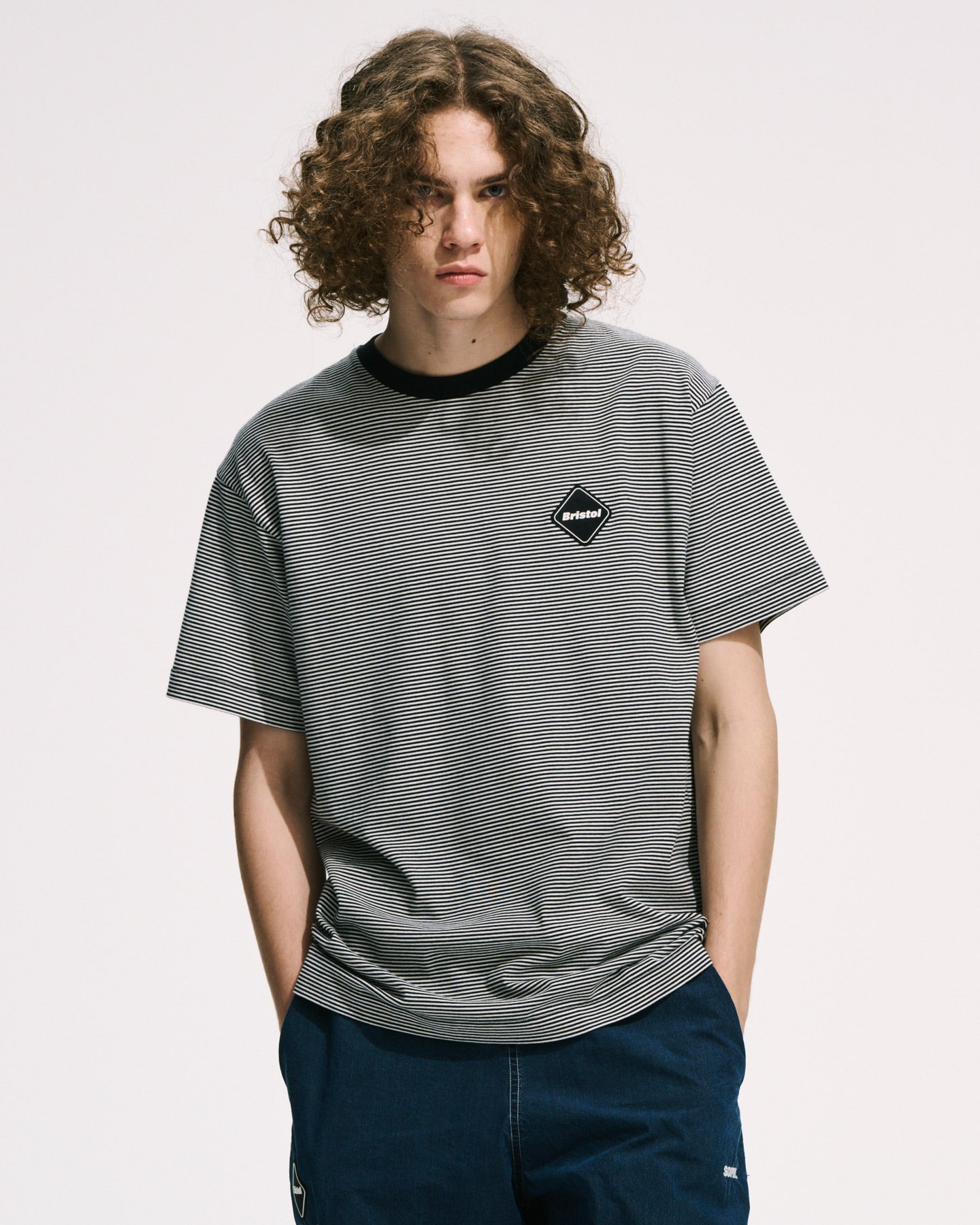 SOPH. | BORDER TEE(M NAVY):