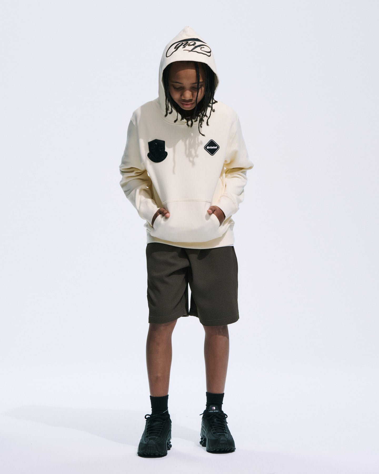 SOPH. | TECH WAFFLE LOUNGE SHORTS(M(120-130) OFF WHITE):