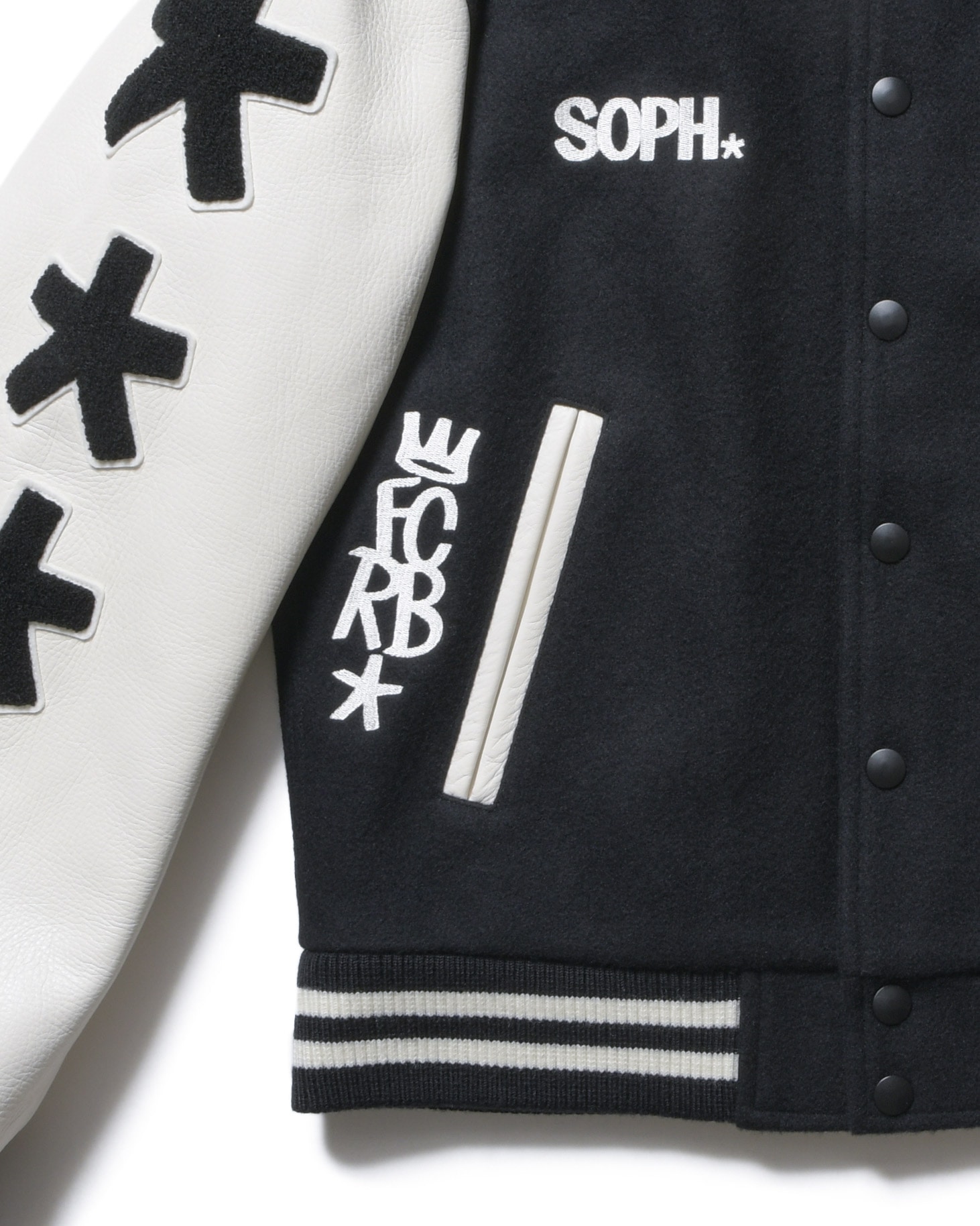 SOPH. | ERIC HAZE: VARSITY JACKET(L(140-150) BLACK):