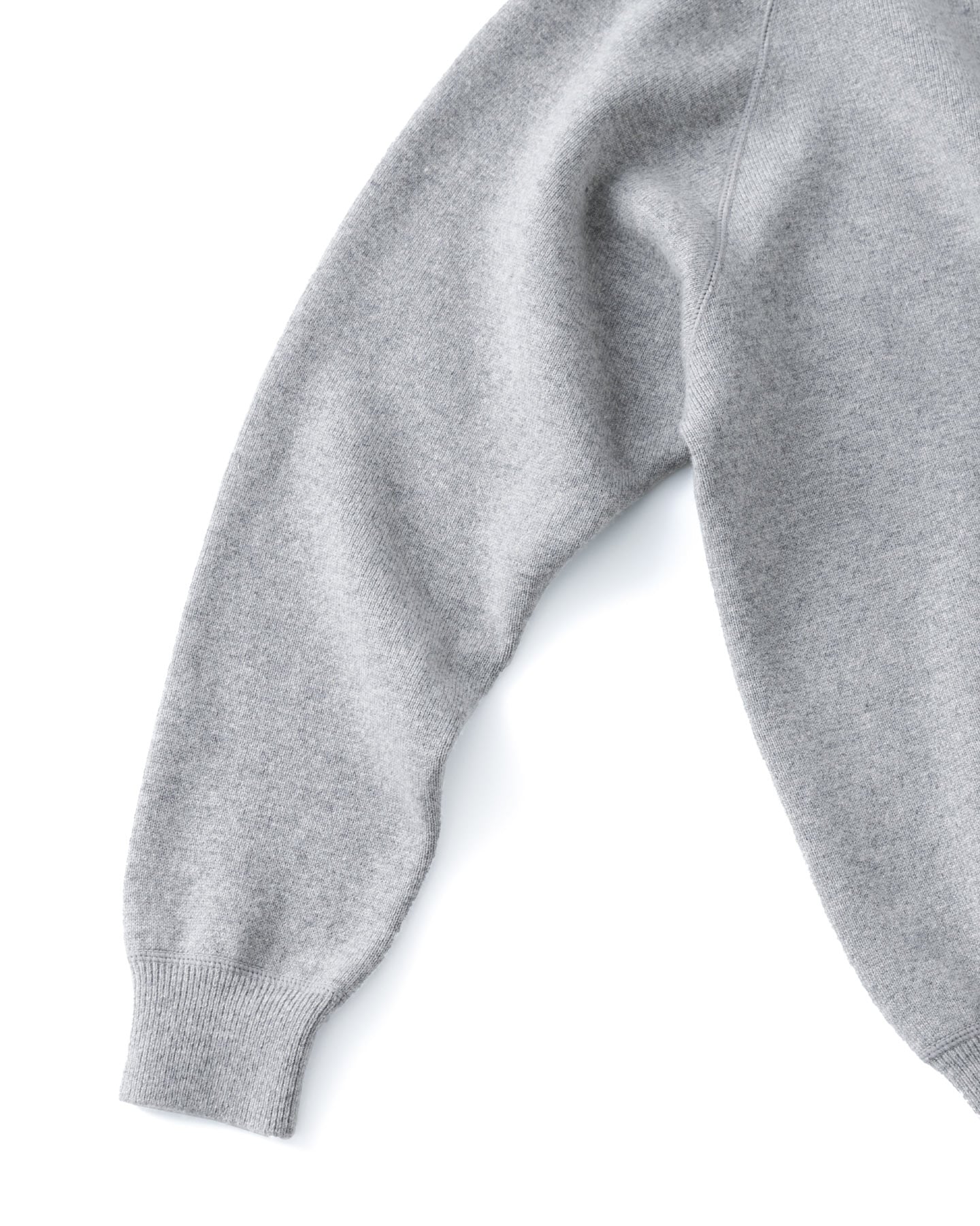 SOPH. | CASHMERE DOUBLE FACE CREWNECK KNIT(M LIGHT GRAY):