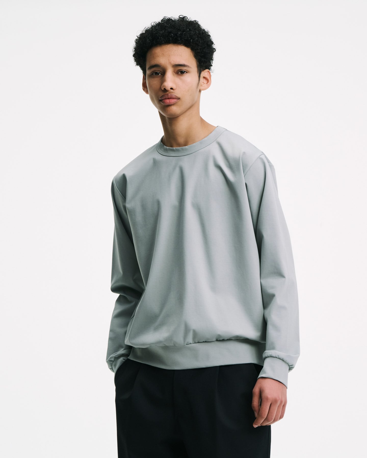 SOPH. | TAUT PONTE CREWNECK TOP(2 (M) BLACK):