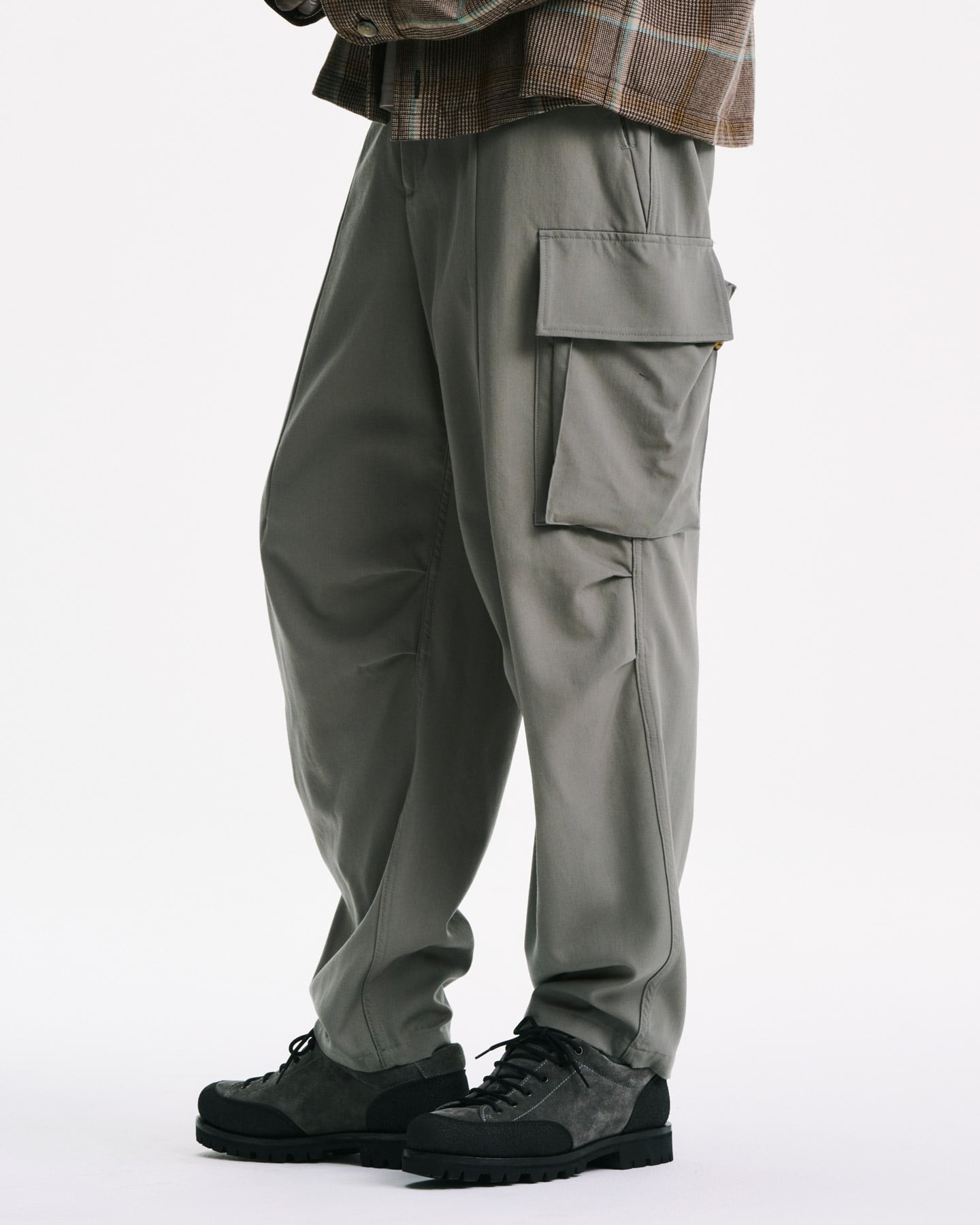 SOPH. | WASHER WOOL MILITARY CARGO PANTS(2 (M) BLACK):