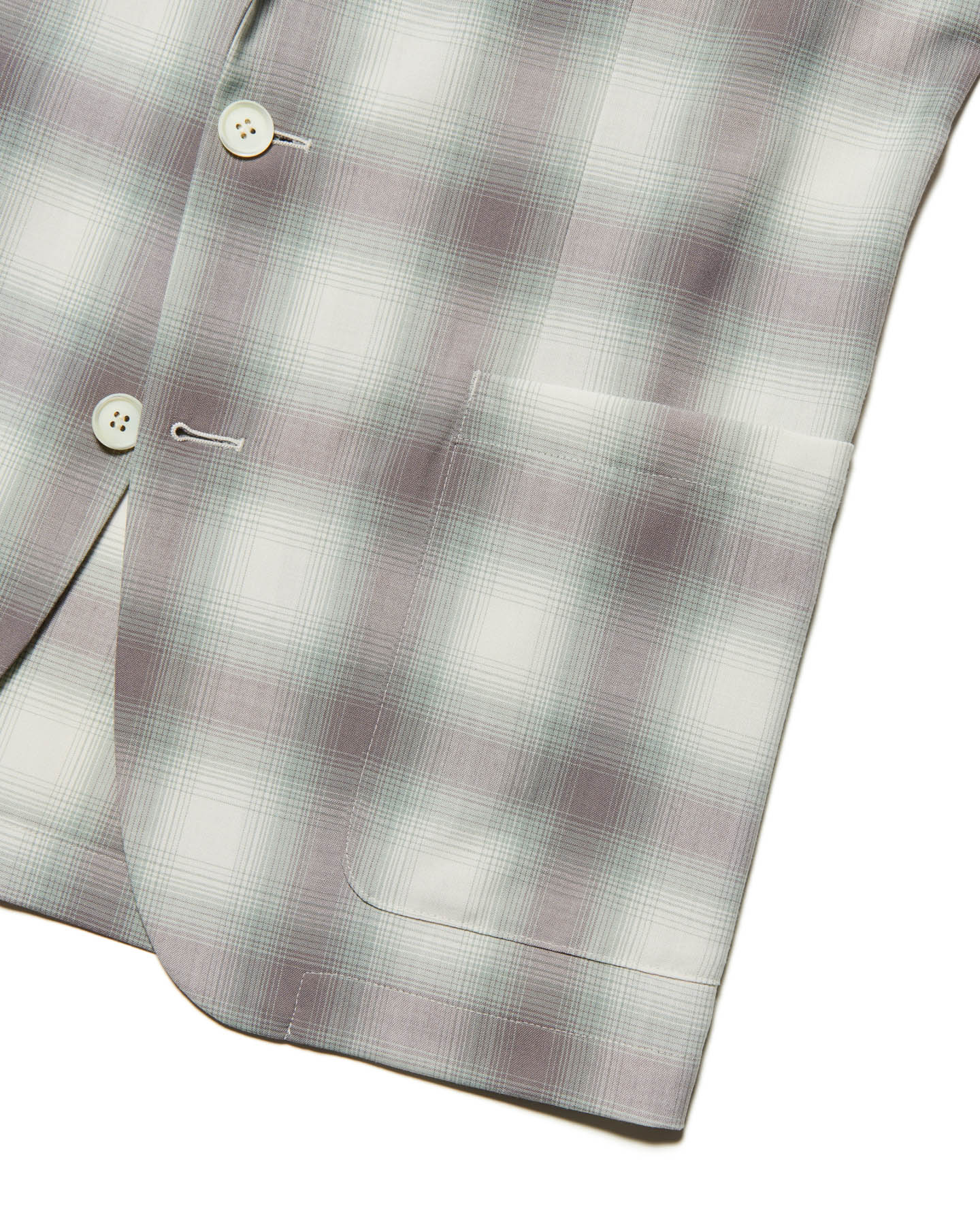 SOPH. | HIGH-TWIST OMBRE CHECK JACKET(5 (XXL) GRAY):