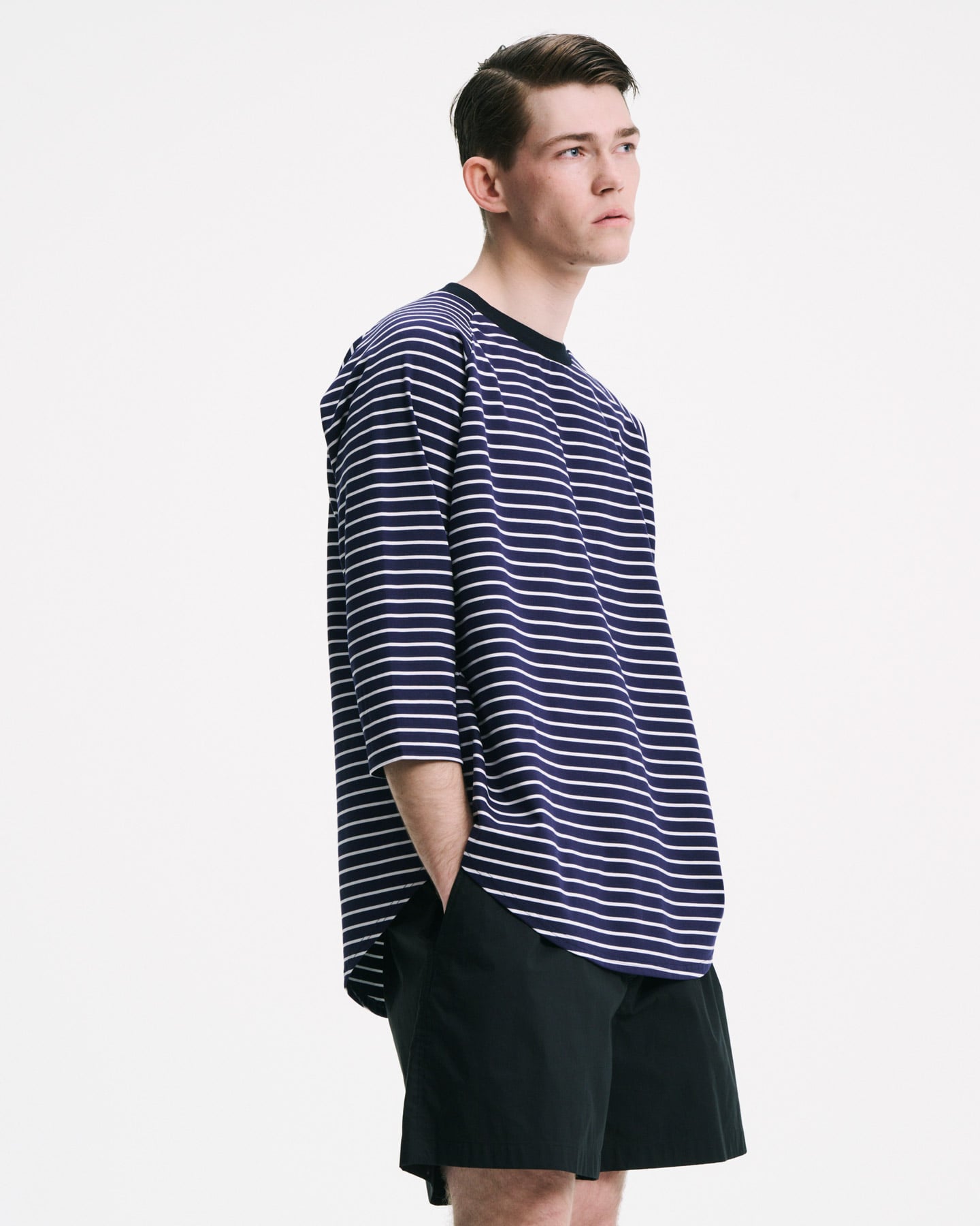SOPH. | SUPIMA COTTON RAGLAN 3/4 WIDE TEE(2 (M) A(BLACK BORDER)):