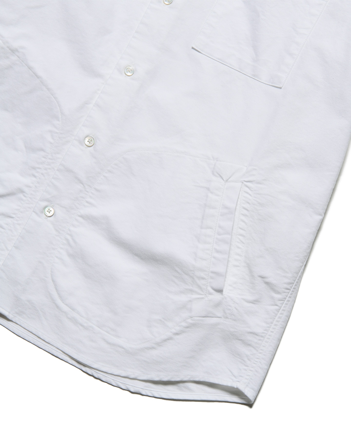 SOPH. | RIBBED REGULAR COLLAR SHIRT(5 (XXL) WHITE):