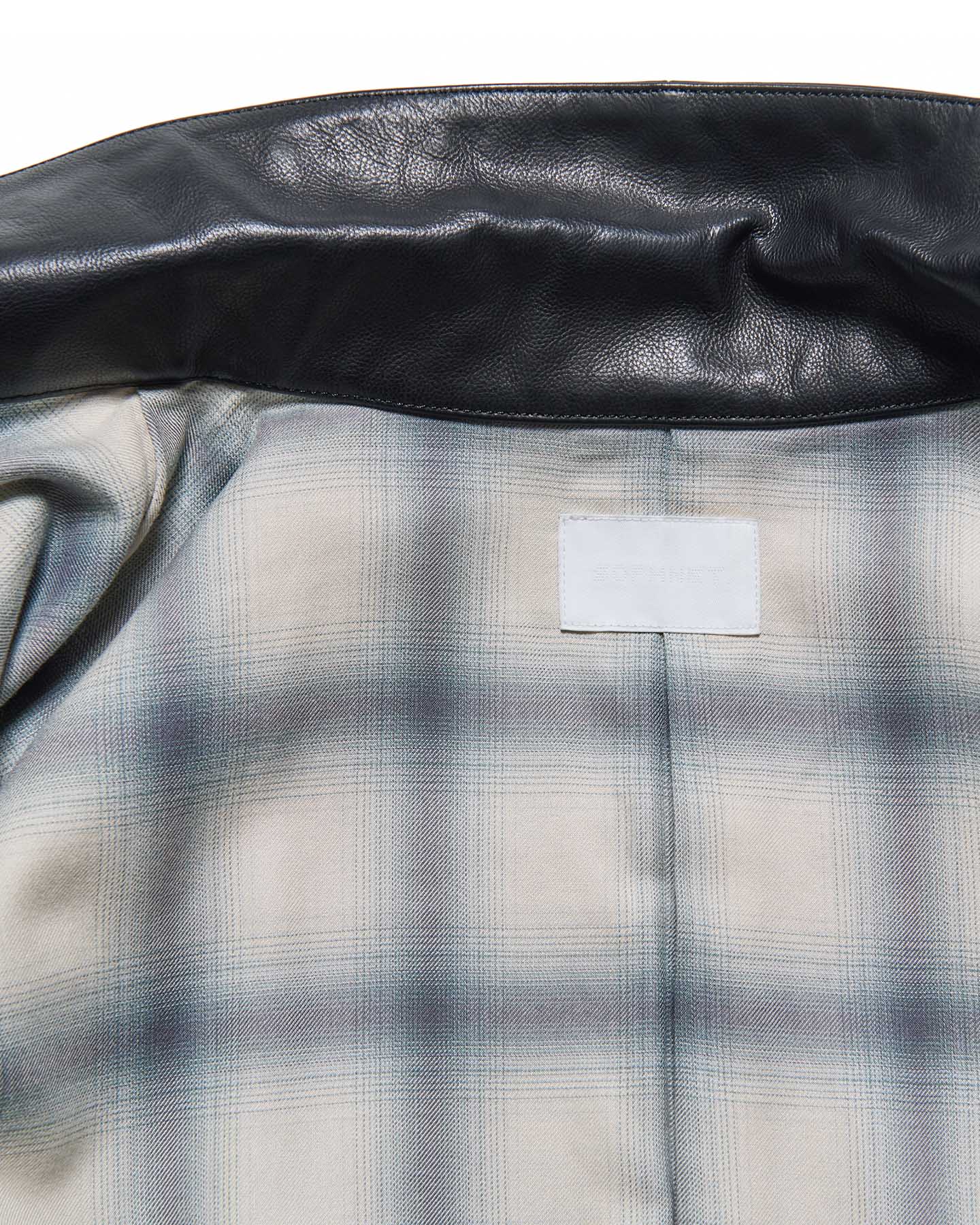 SOPH. | LEATHER TRUCKER JACKET(4 (XL) BLACK):