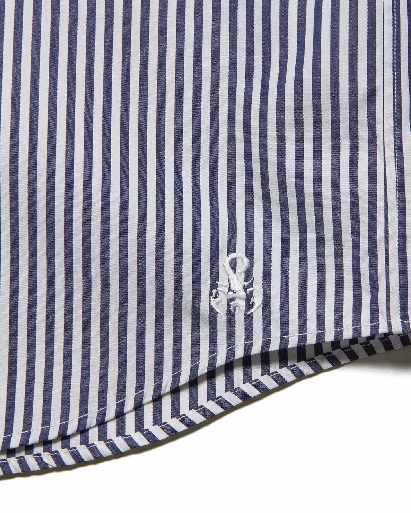 SOPH. | SUVIN GIZA RELAX-FIT S/S SHIRT(2 (M) NAVY (STRIPE)):