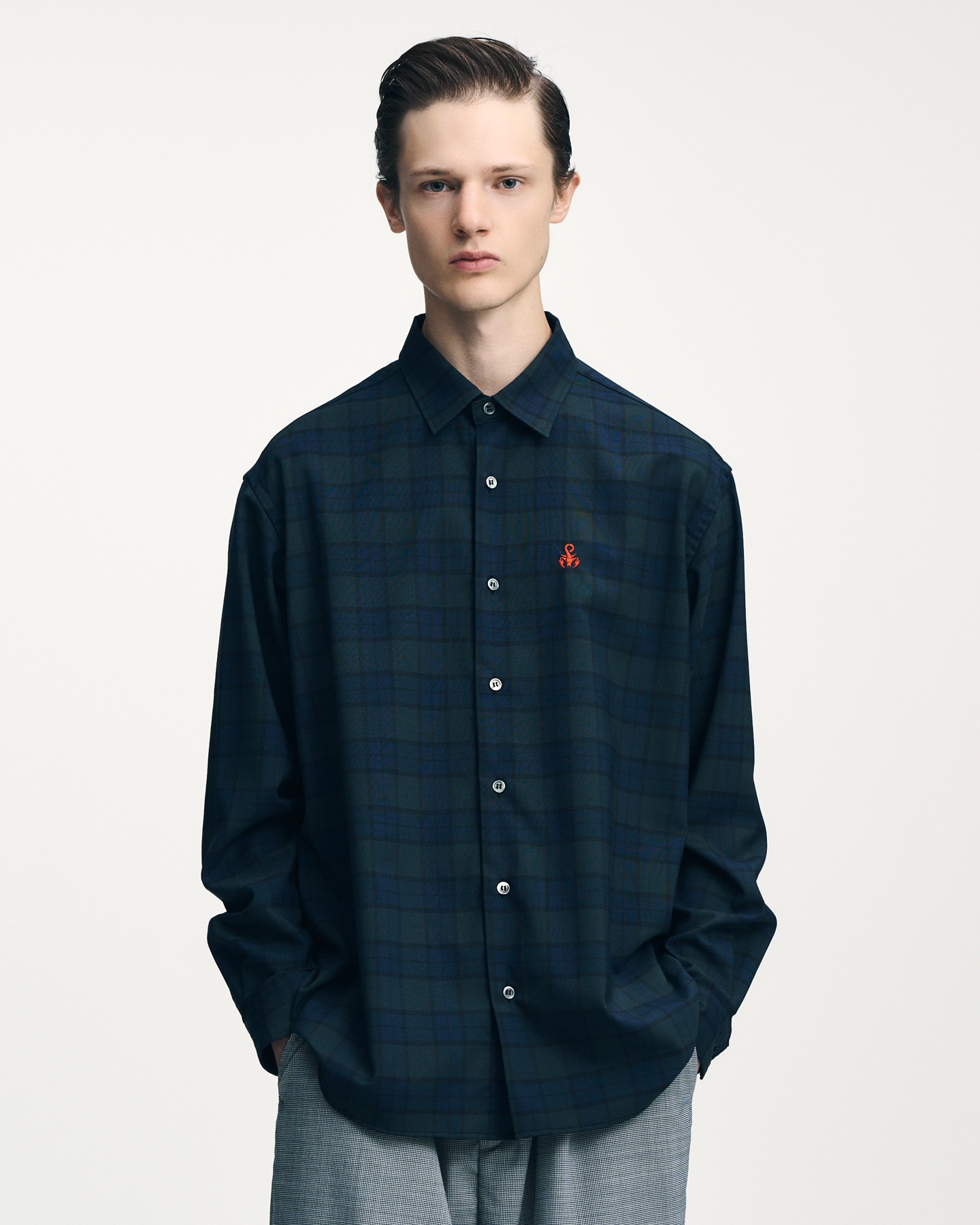 SOPH. | TROPICAL CHECK RELAX-FIT SHIRT(2 (M) B (HOUNDS TOOTH)):