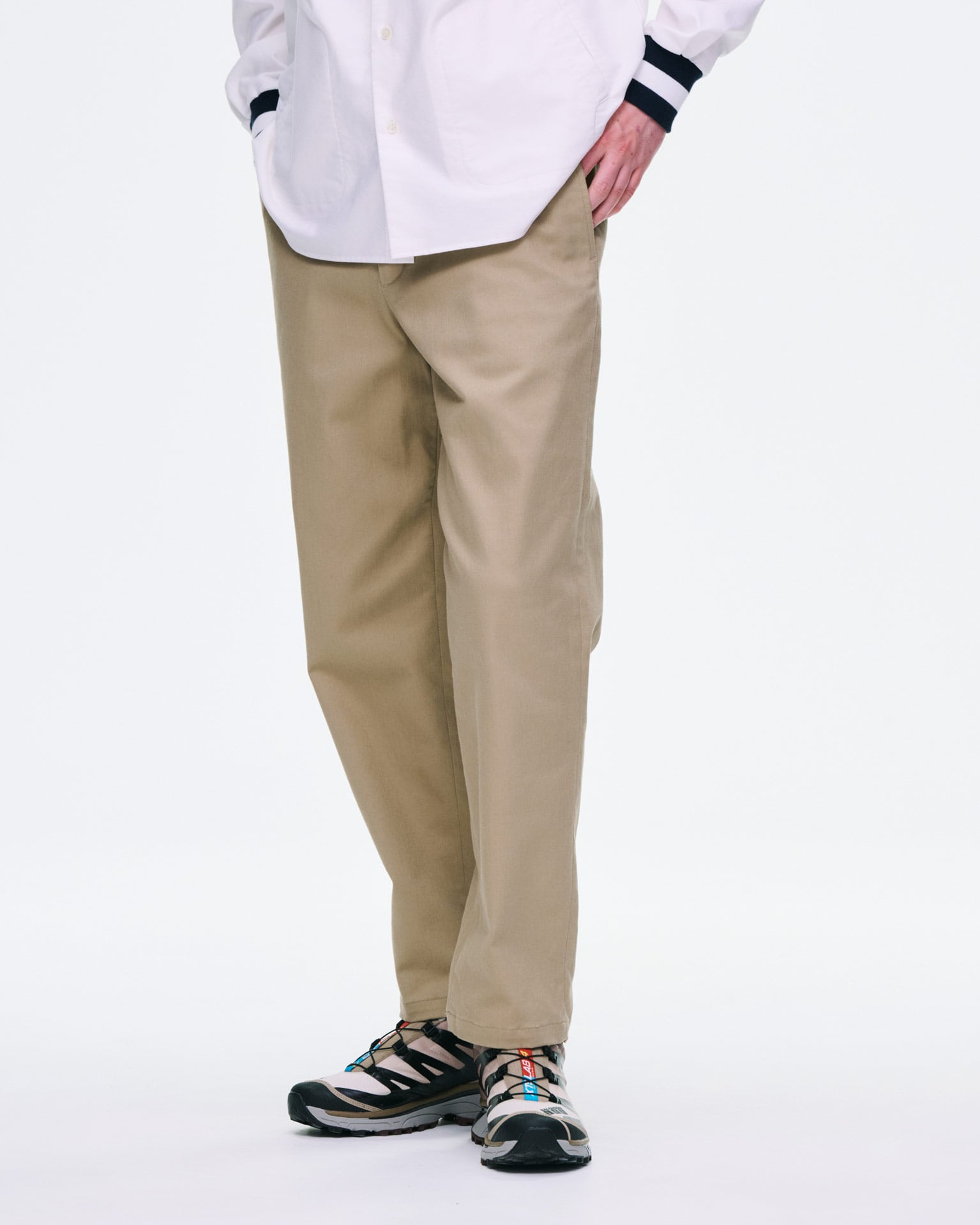 SOPH. | STRETCH TWILL SLIM SLACKS(2 (M) BLACK):