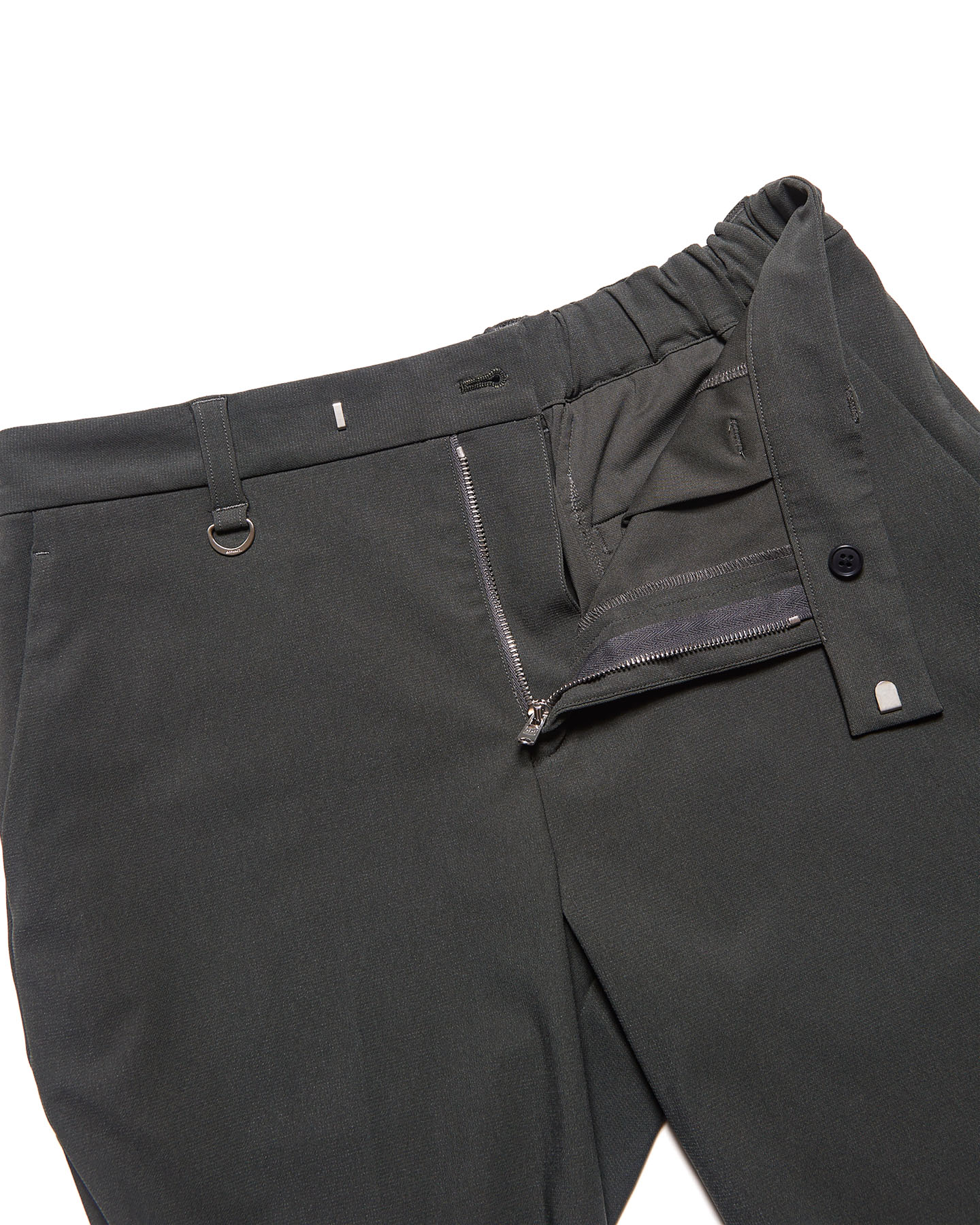SOPH. | 4-WAY STRETCH SLIM-FIT SHIRRING SLACKS(3 (L) CHARCOAL GRAY):