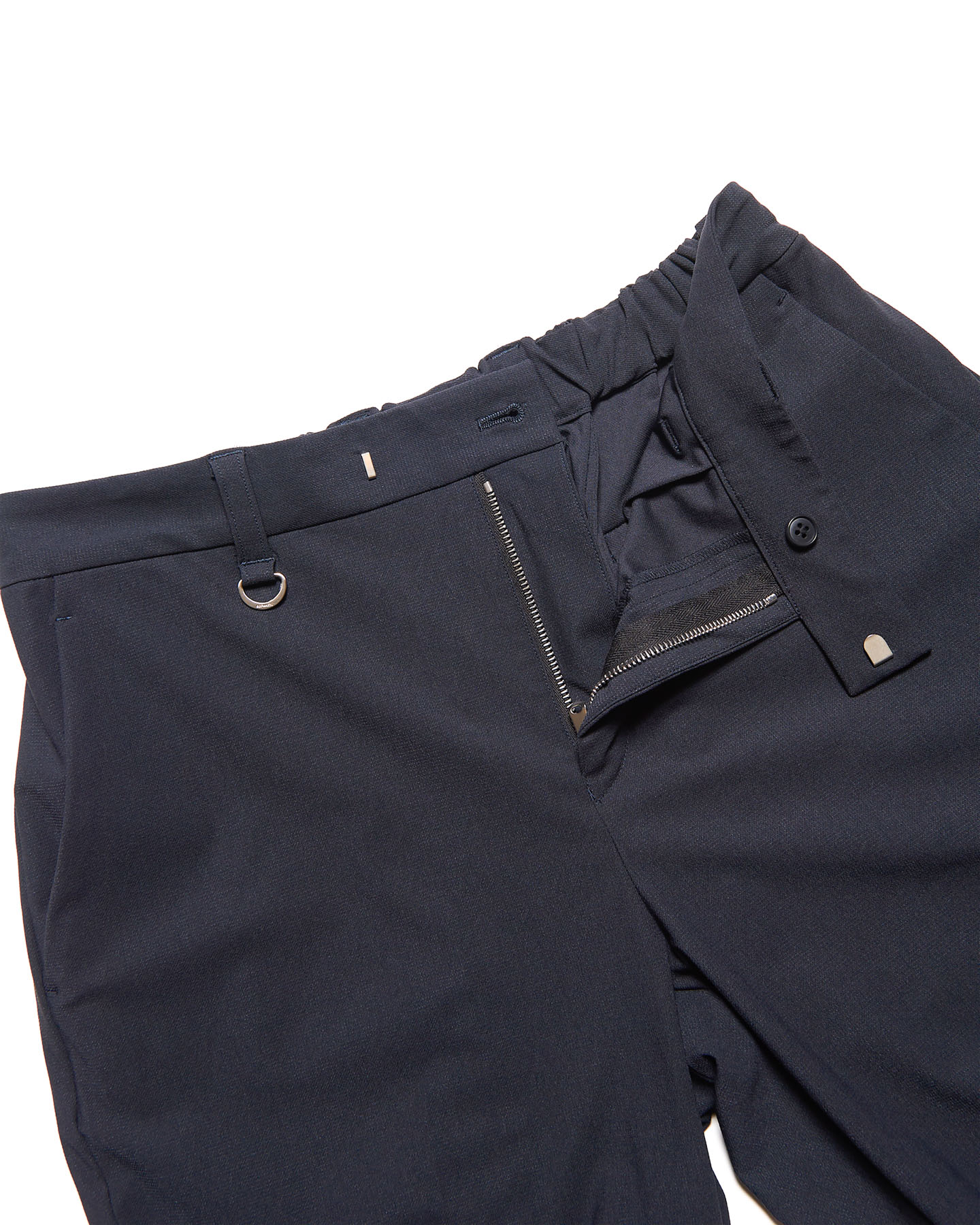SOPH. | 4-WAY STRETCH SLIM-FIT SHIRRING SLACKS(2 (M) NAVY):