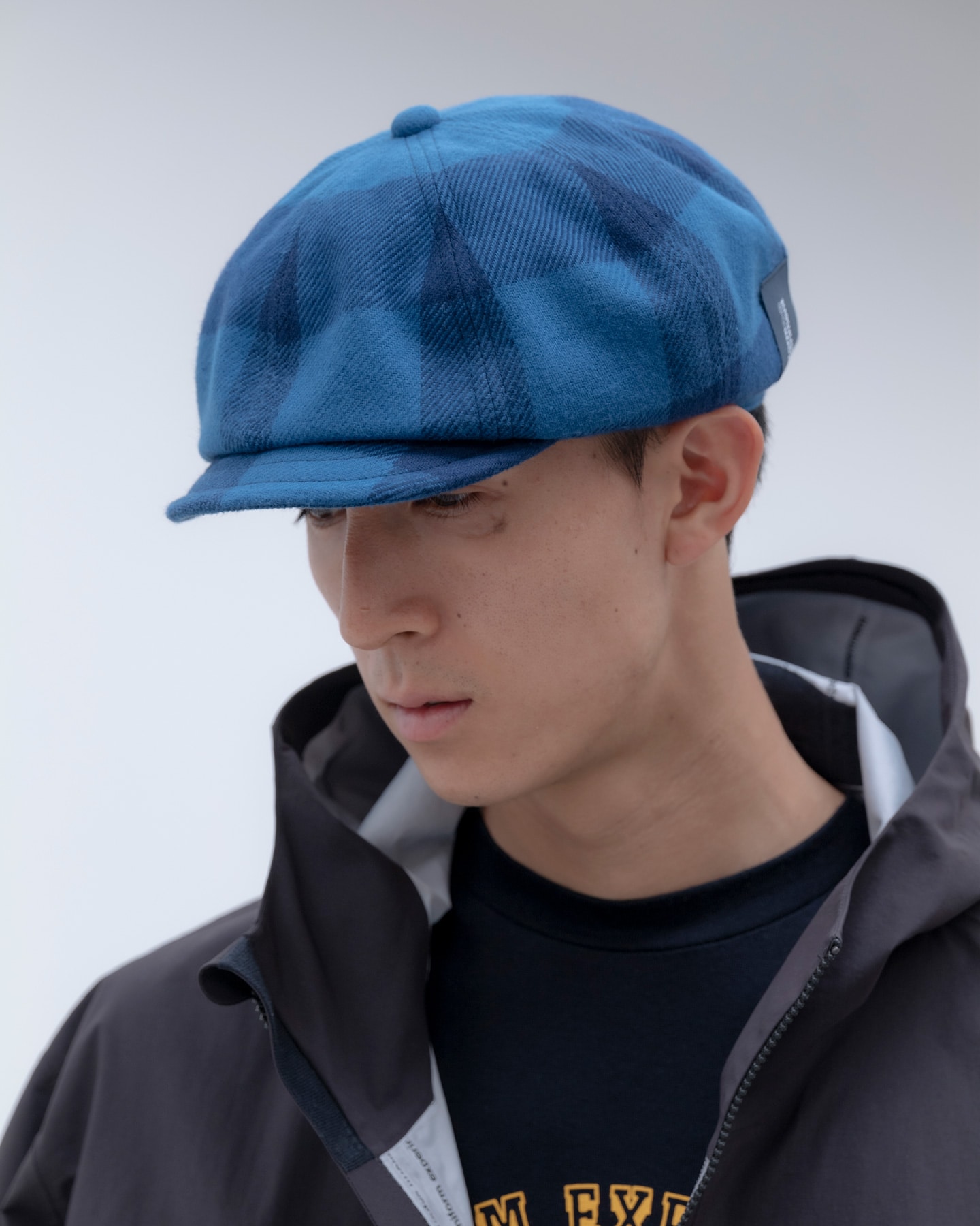SOPH. | FLANNEL CHECK NEWSBOY CAP(FREE BLUE):