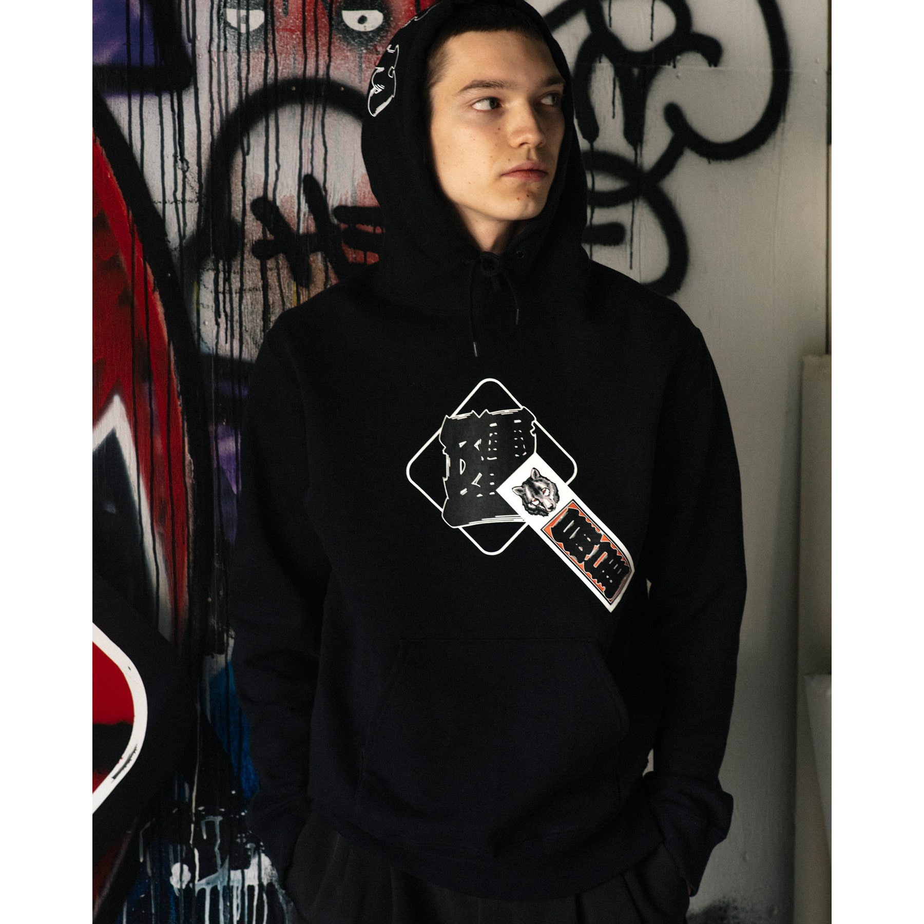 SOPH. | SNEAKERWOLF SENJAFUDA TEAM HOODIE(M BLACK):