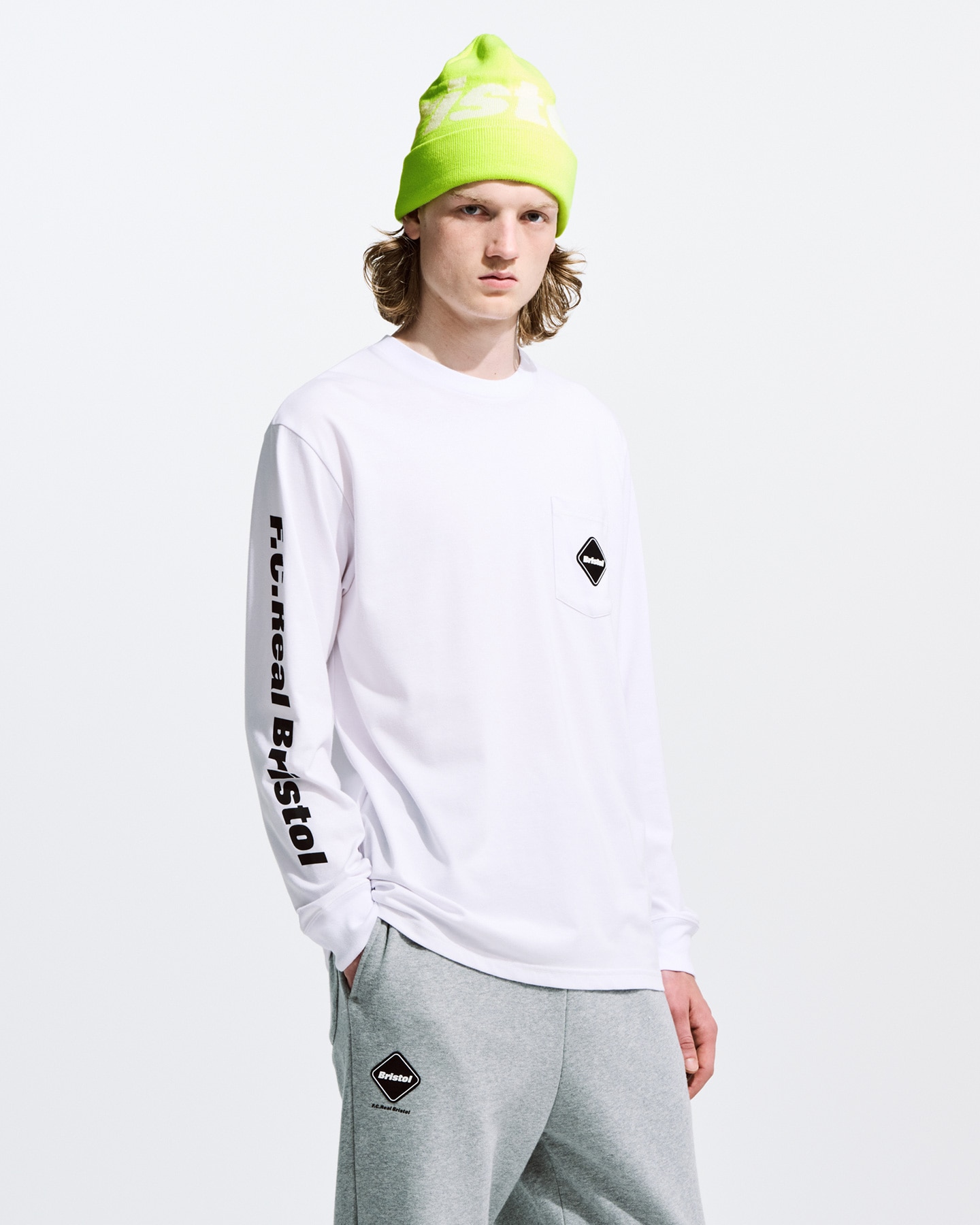 FCRB 23AW AUTHENTIC L/S TEAM POCKET TEE-