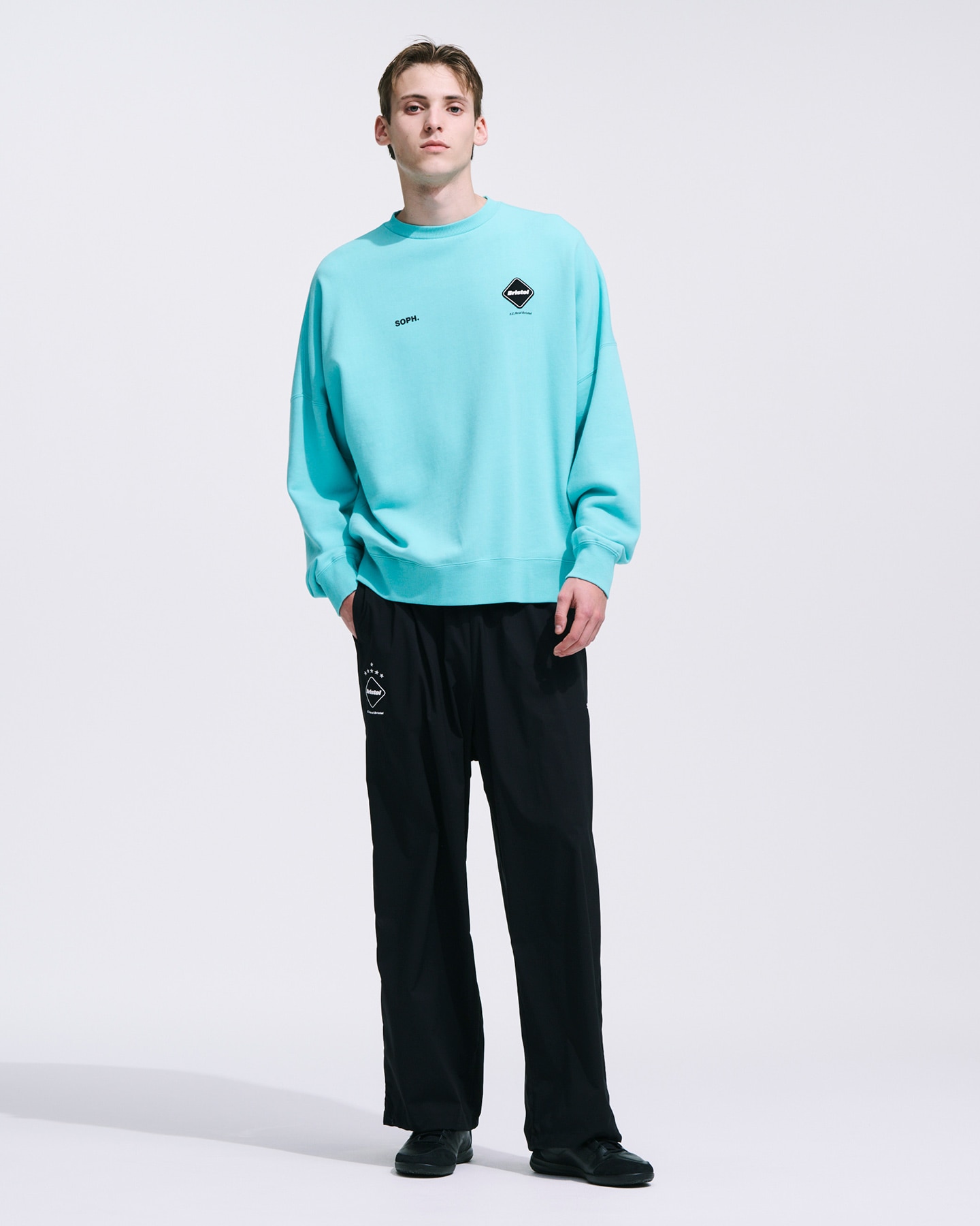 SOPH. | BIG LOGO CREWNECK BAGGY SWEAT(XL BLACK):
