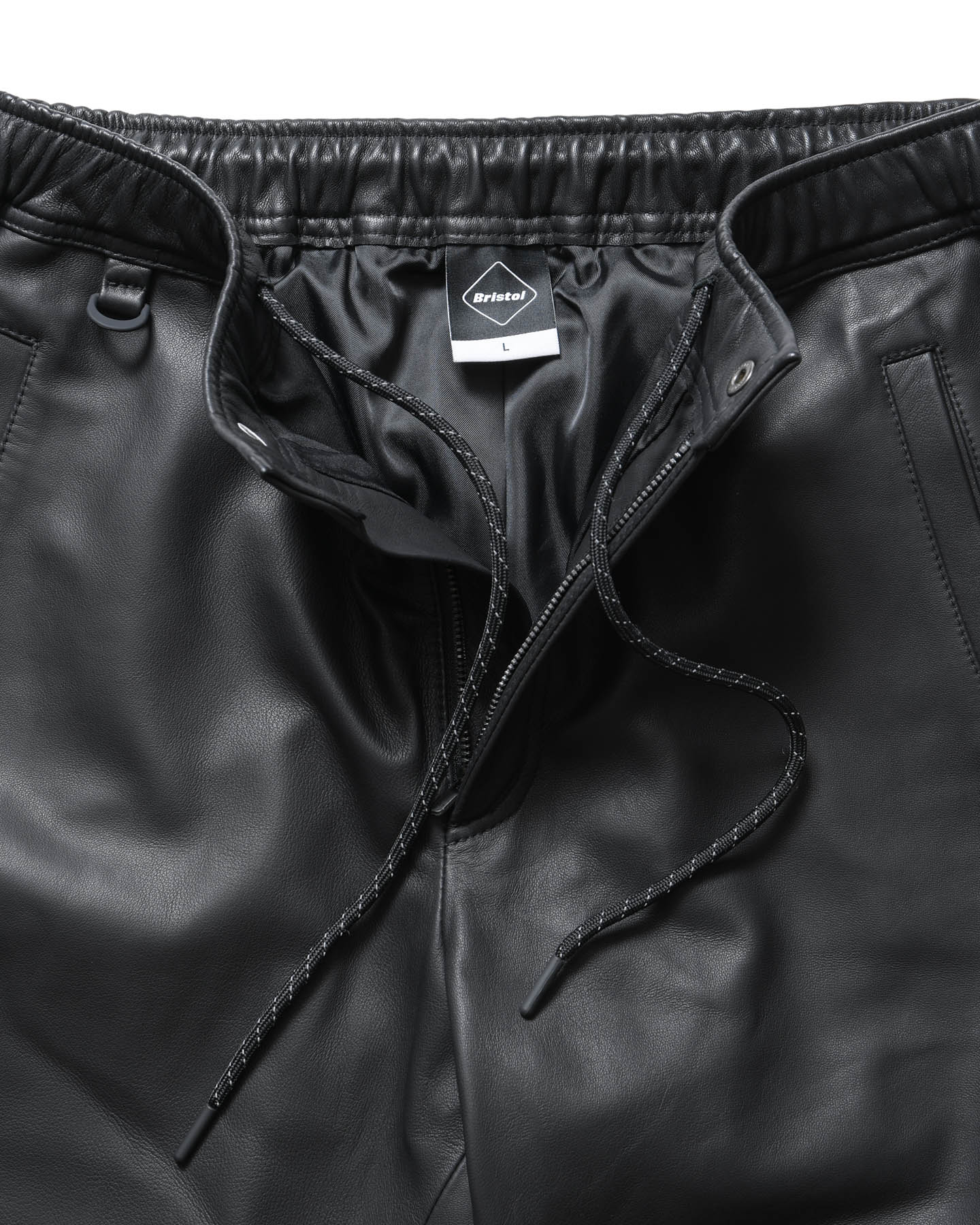 SOPH. | LEATHER TRACK PANTS(M BLACK):