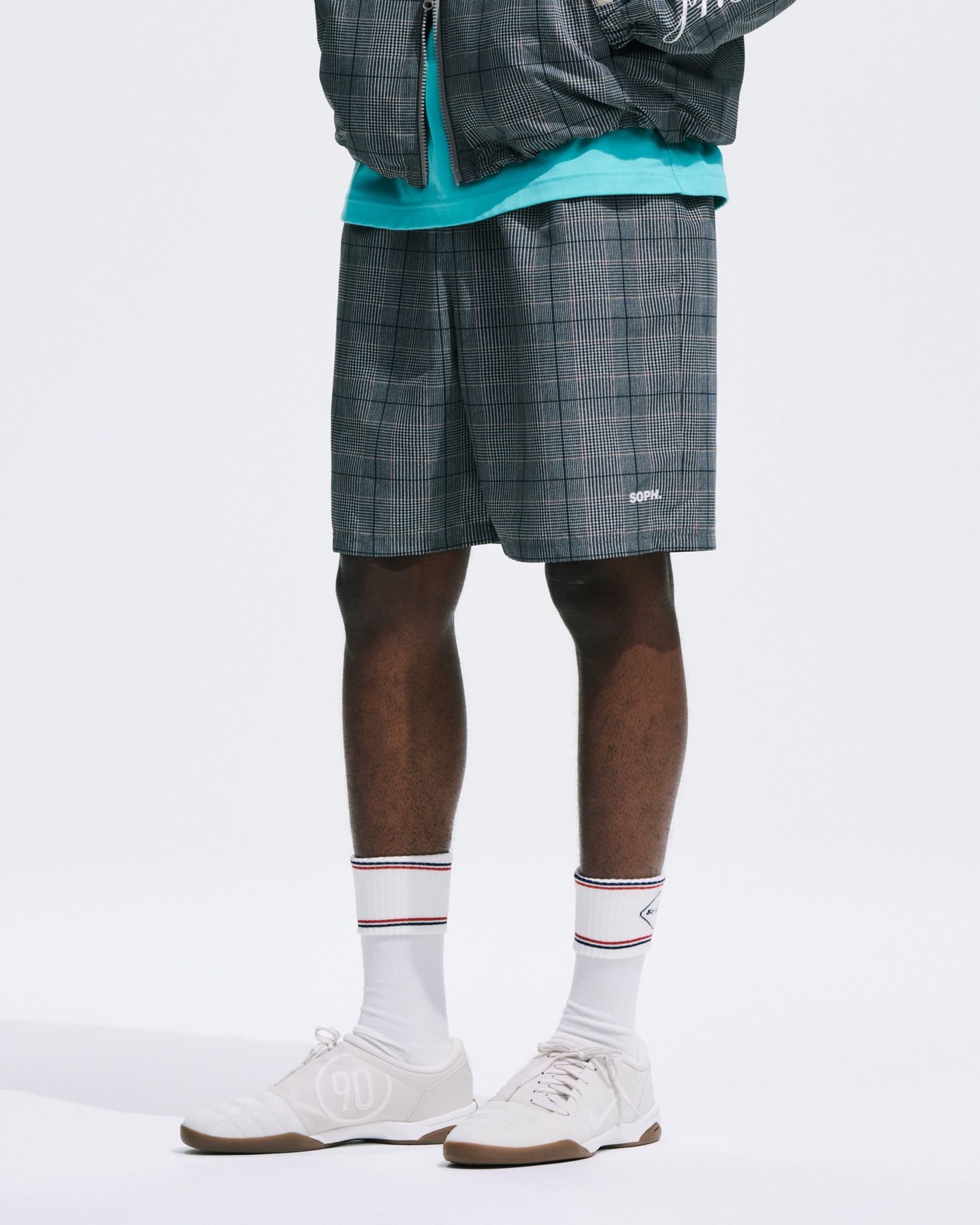 SOPH. | PLAID PRACTICE SHORTS(M GRAY):