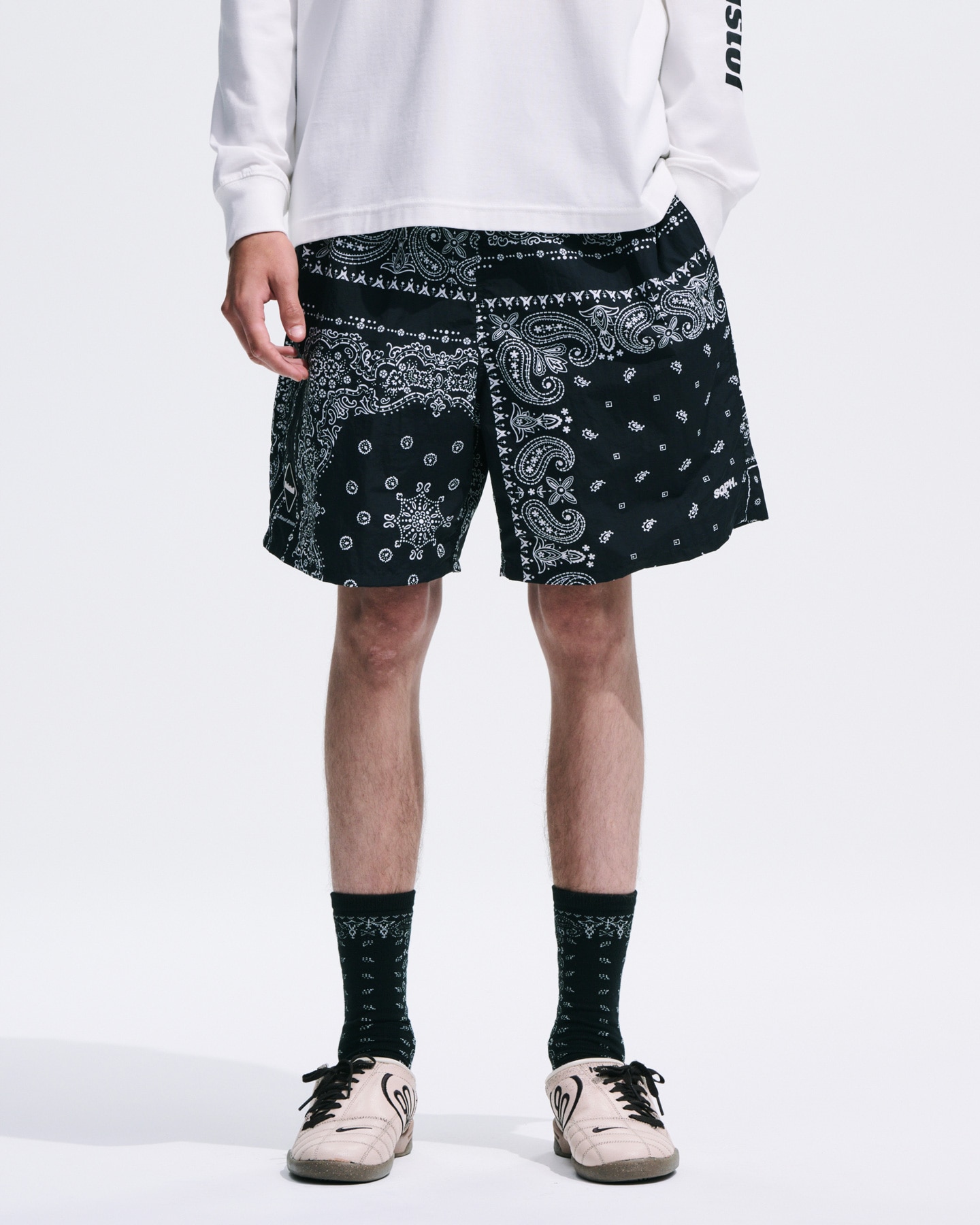 SOPH. | BANDANA NYLON EASY SHORTS(M BLACK):