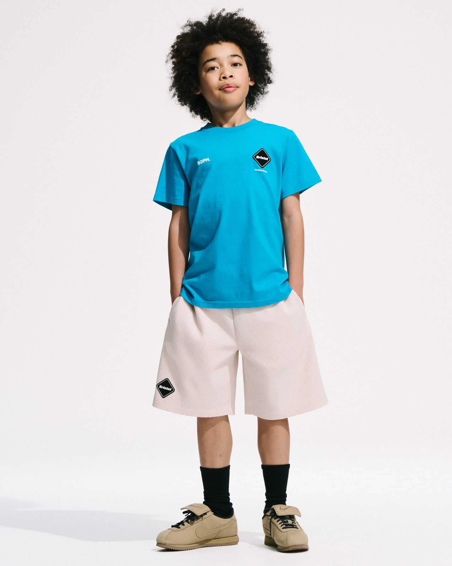 SOPH. | TECH WAFFLE LOUNGE SHORTS(M(120-130) OFF WHITE):