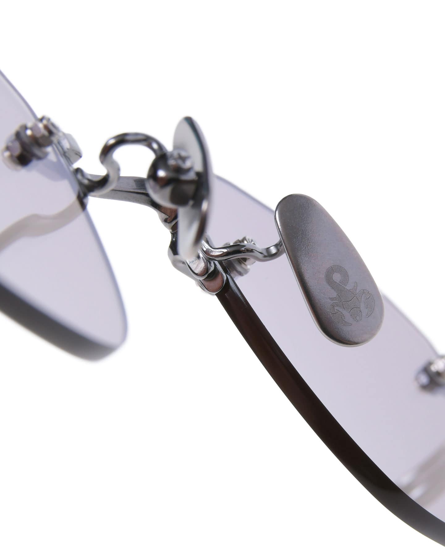 SOPH. | TITANIUM RIMLESS SUNGLASSES HEXAGON(FREE SILVER (GRAY)):