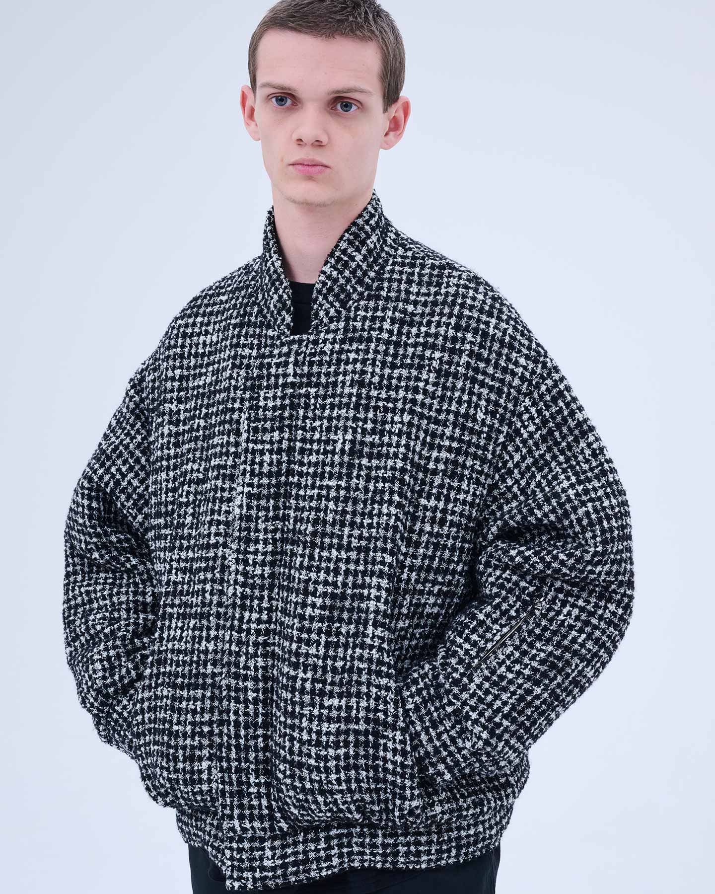 SOPH. | MOULIN WOOL FLY FRONT SHORT JACKET(M BLACK):