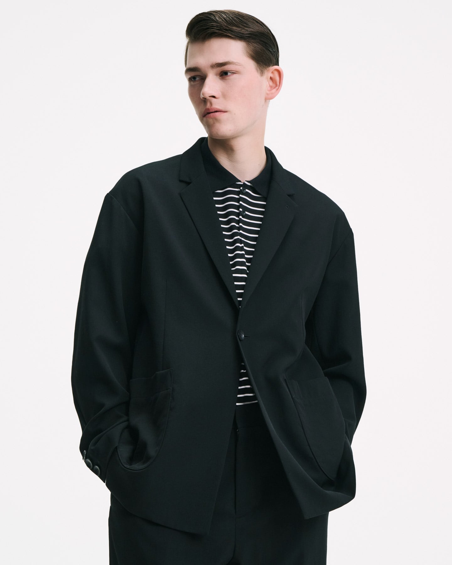 SOPH. | WASHER WOOL RELAX-FIT BLAZER(2 (M) BLACK):