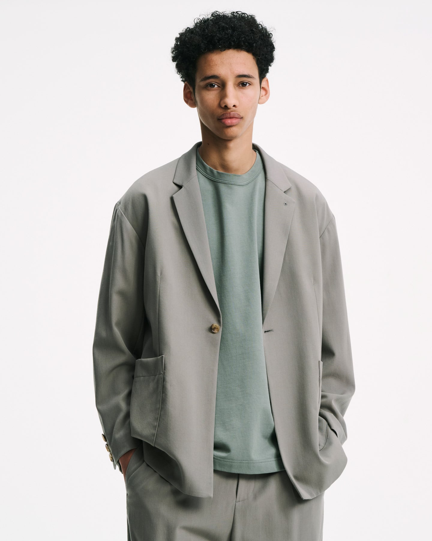SOPH. | WASHER WOOL RELAX-FIT BLAZER(2 (M) KHAKI):