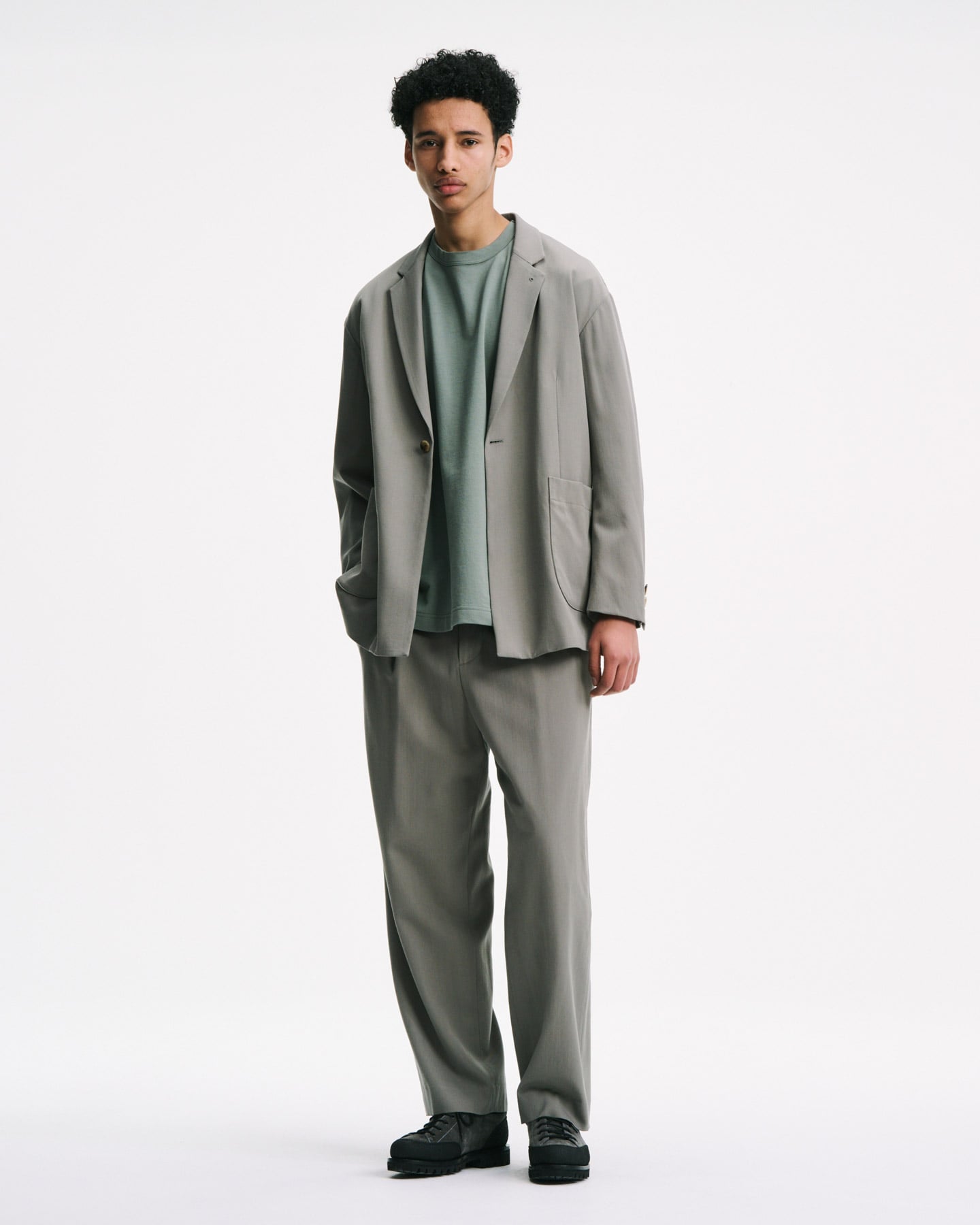 SOPH. | WASHER WOOL RELAX-FIT TUCK SLACKS(2 (M) BLACK): SOPH. | WASHER WOOL RELAX-FIT TUCK SLACKS(2 (M) BLACK):