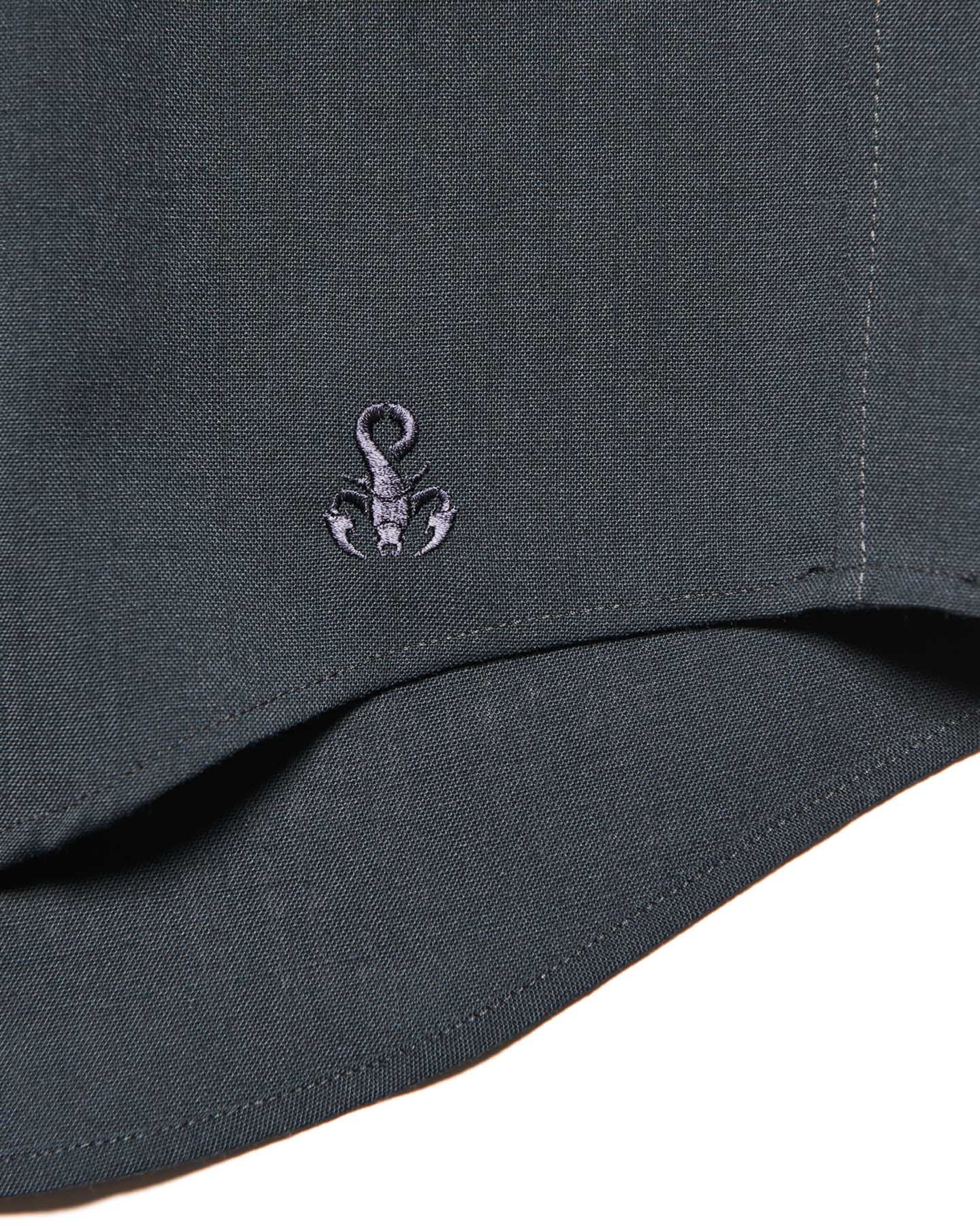 SOPH. | HIGH-TWIST POPLIN RELAX-FIT S/S SHIRT(2 (M) CHARCOAL GRAY):
