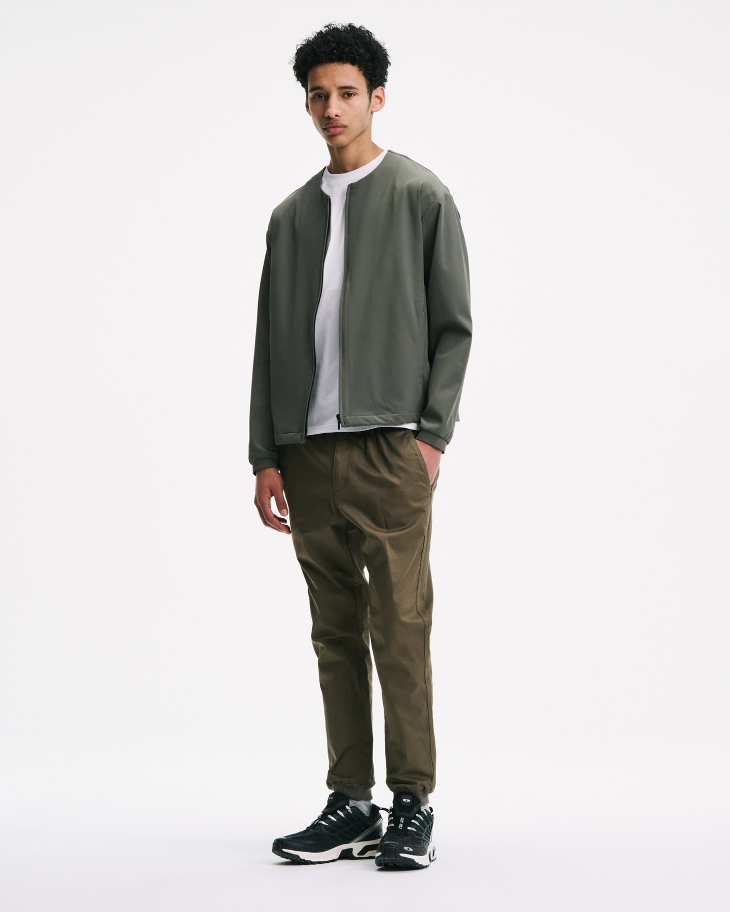 SOPH. | COTTON STRETCH TWILL SLIM-FIT RIBBED PANTS(1 (S) KHAKI):