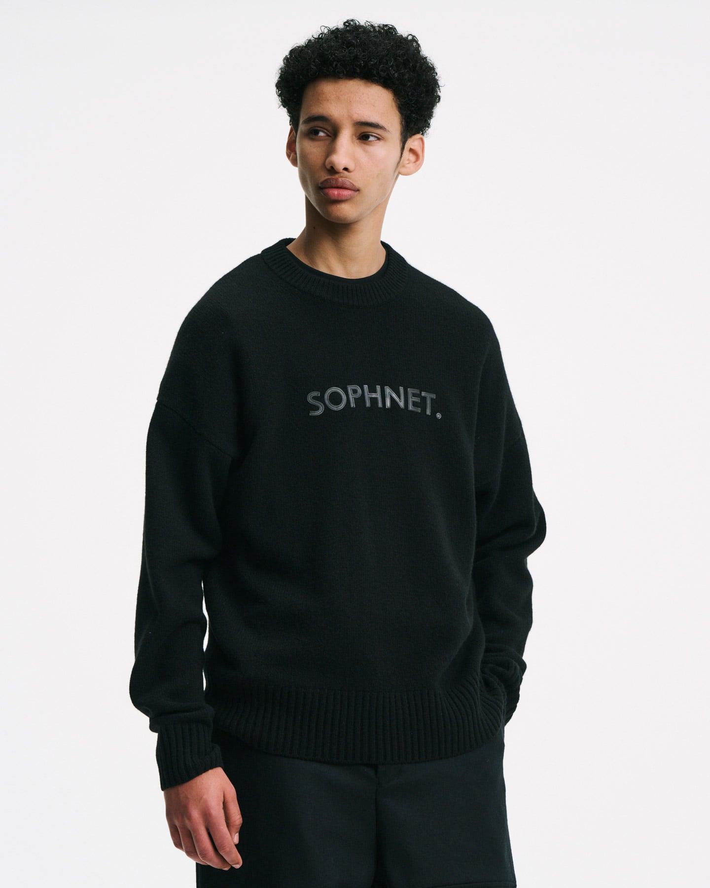 SOPH. | LOGO PATCH KNIT(2 (M) BLACK):