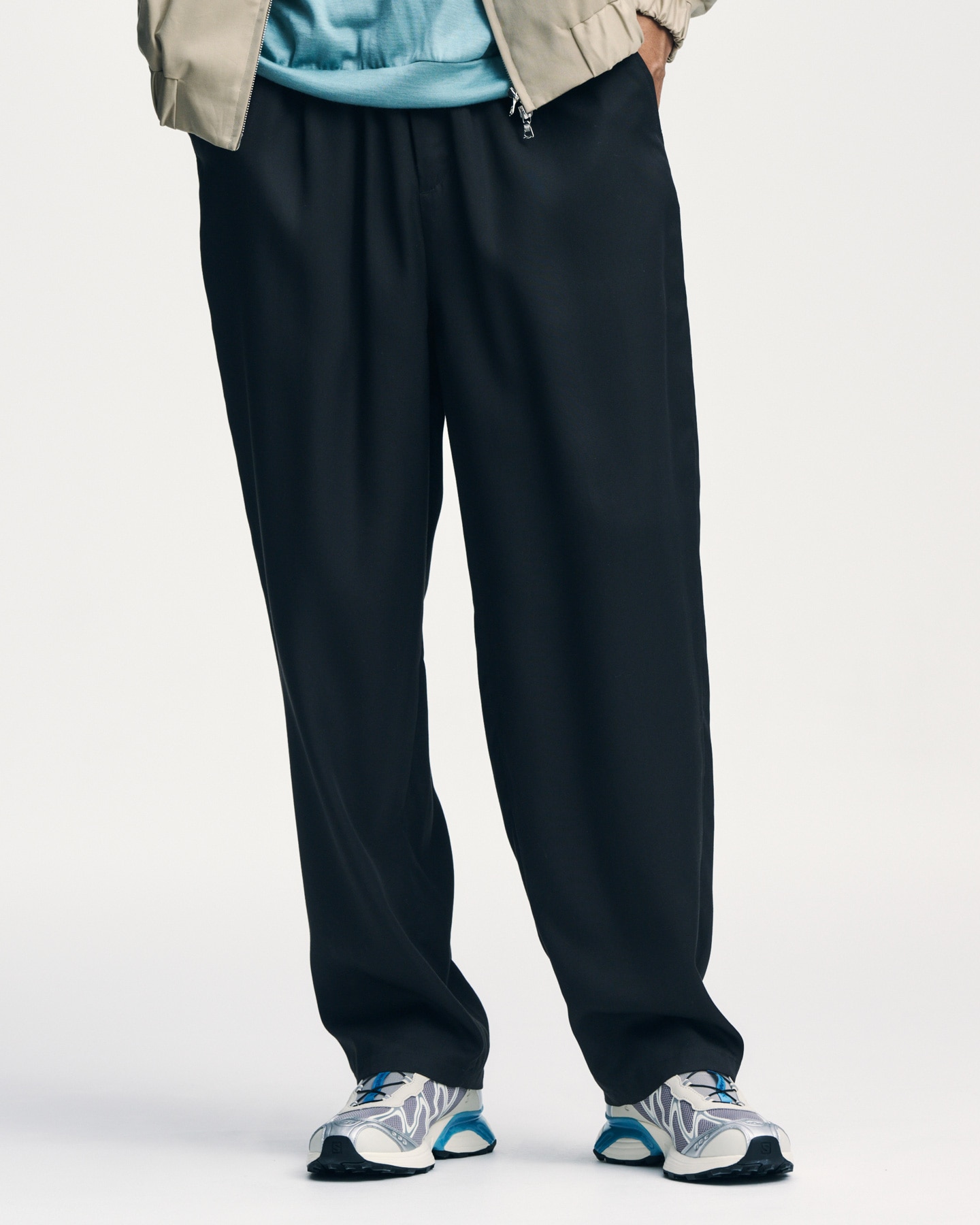 SOPH. | DRAPE TAPERED BOLD PANTS(2 (M) BLACK):