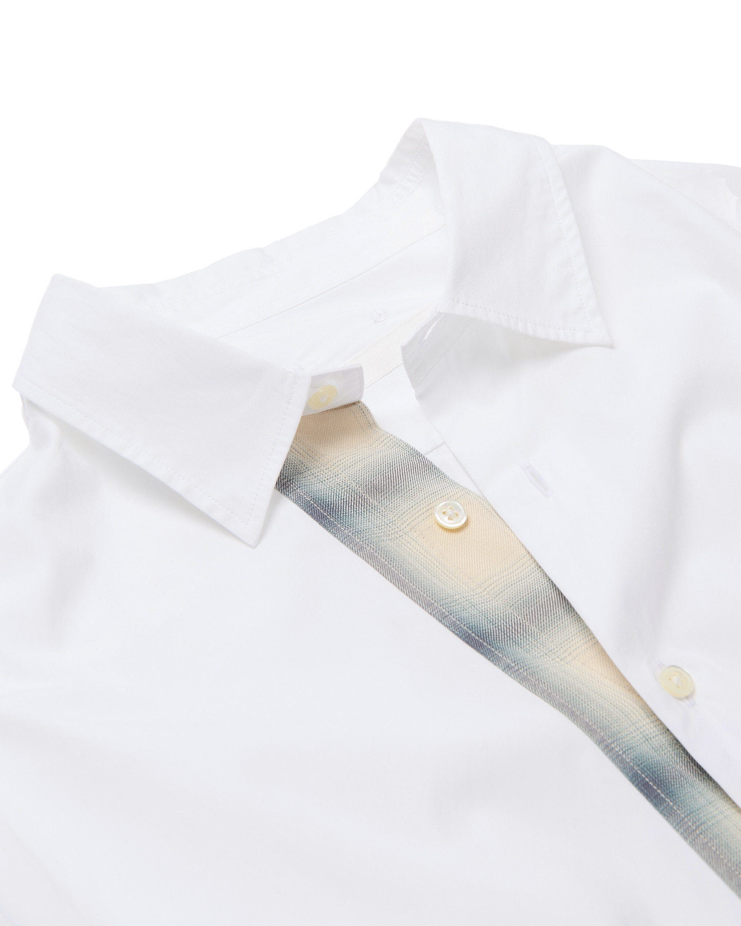 SOPH. | SUVIN GIZA SWITCHING RELAX-FIT SHIRT(5 (XXL) WHITE):