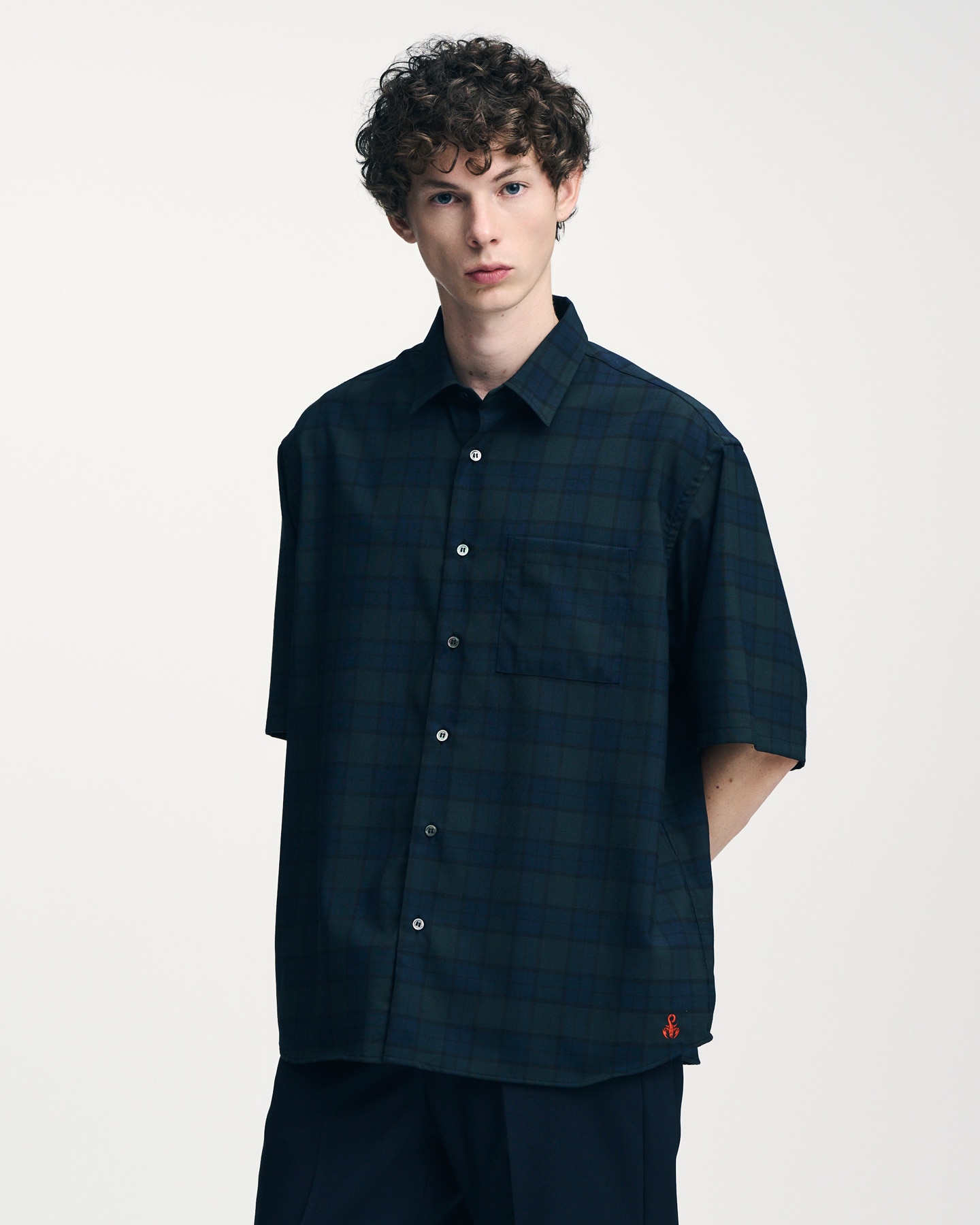 SOPH. | TROPICAL CHECK RELAX-FIT S/S SHIRT(2 (M) A (BLACK WATCH)):