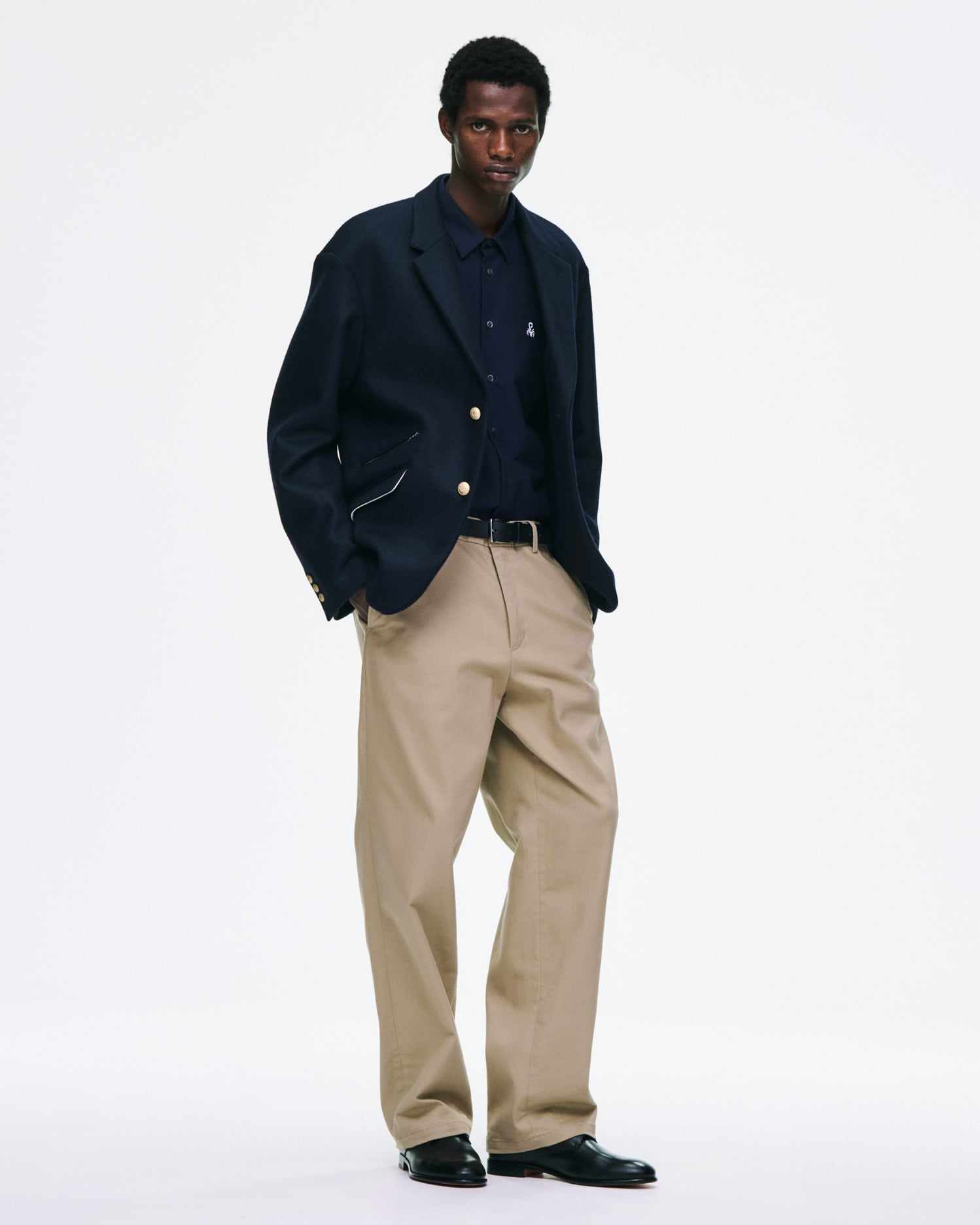 SOPH. | STRETCH TWILL CLASSIC SLACKS(3 (L) BLACK):