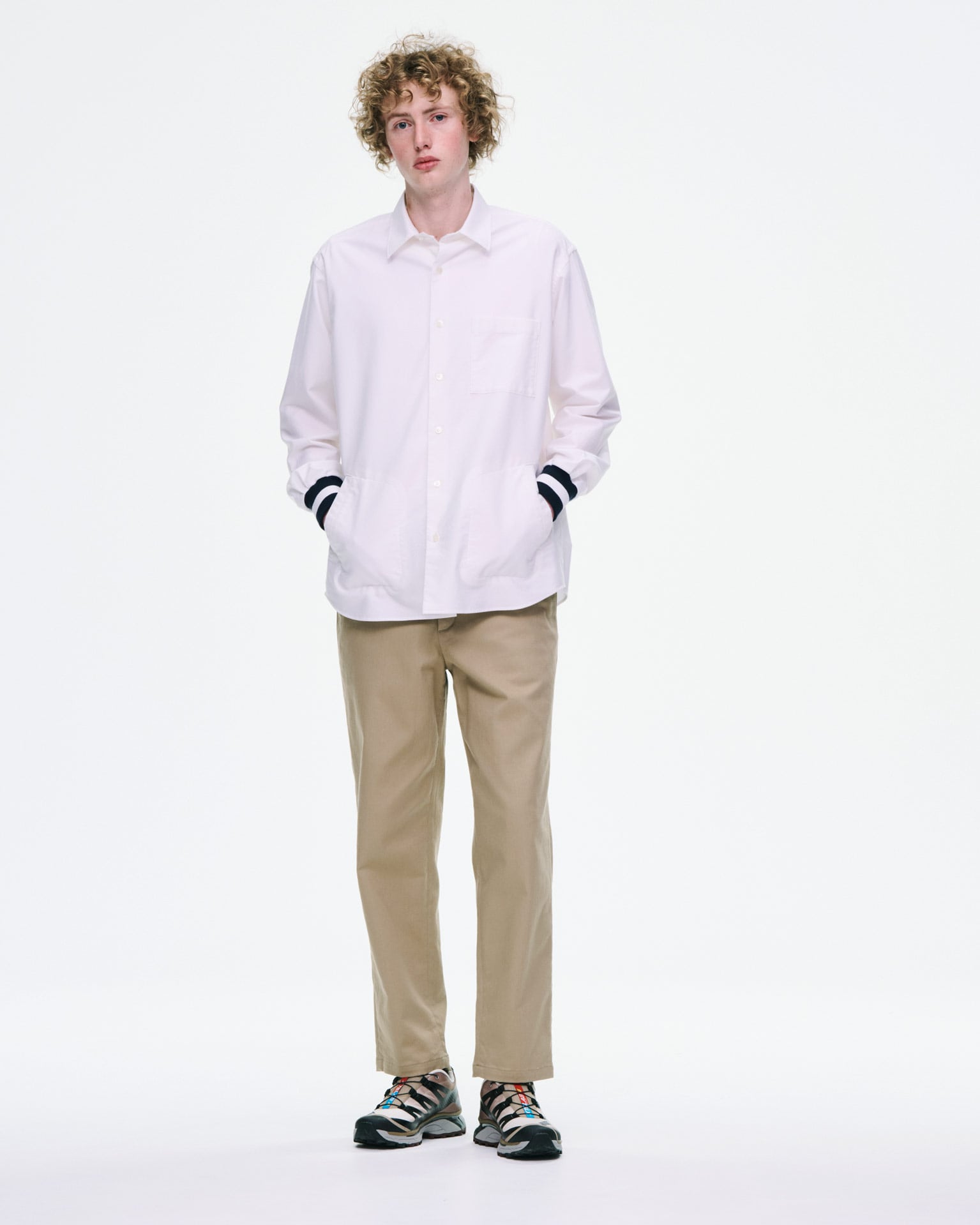 SOPH. | STRETCH TWILL SLIM SLACKS(2 (M) BLACK):