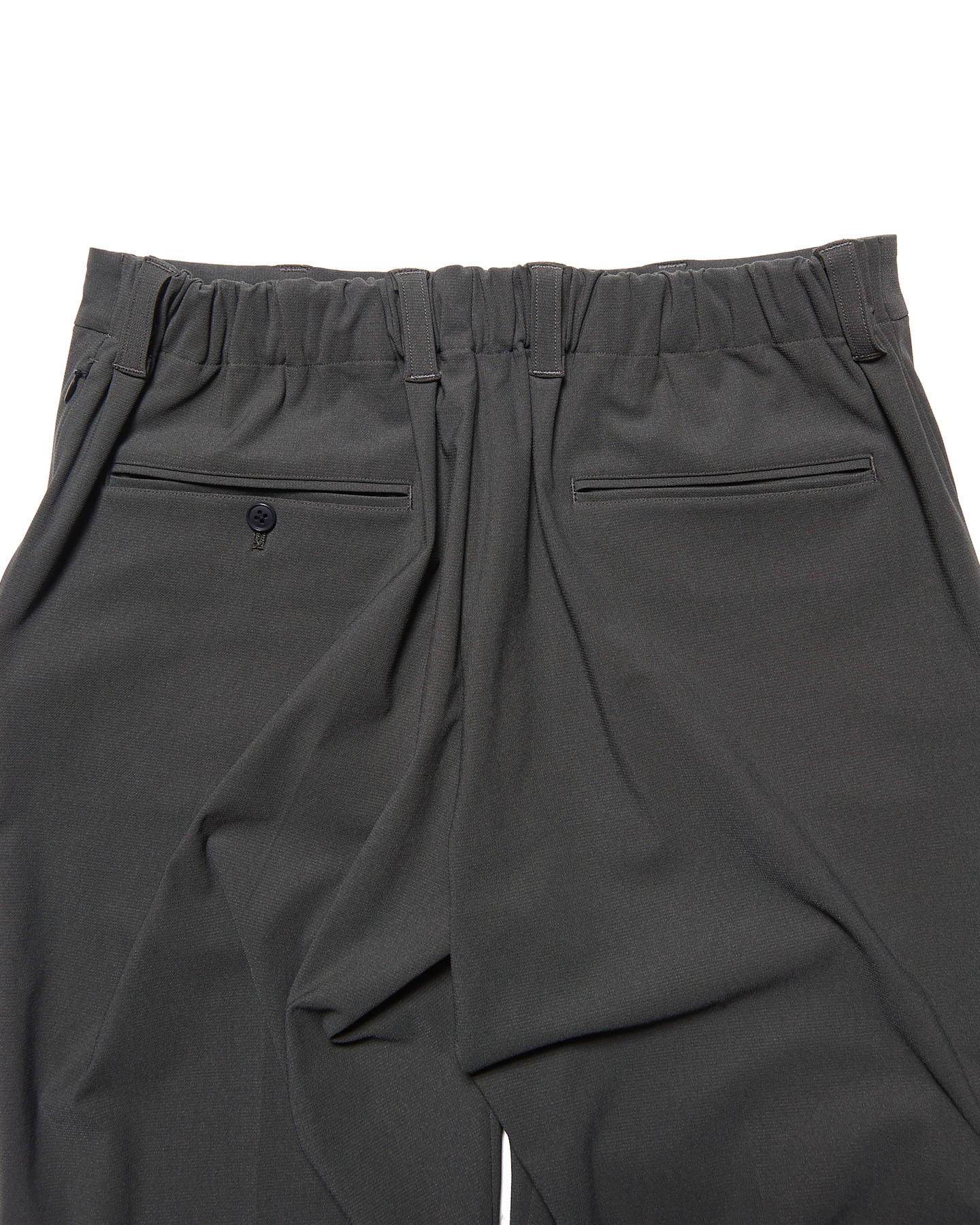 SOPH. | 4-WAY STRETCH SLIM-FIT SHIRRING SLACKS(3 (L) CHARCOAL GRAY):