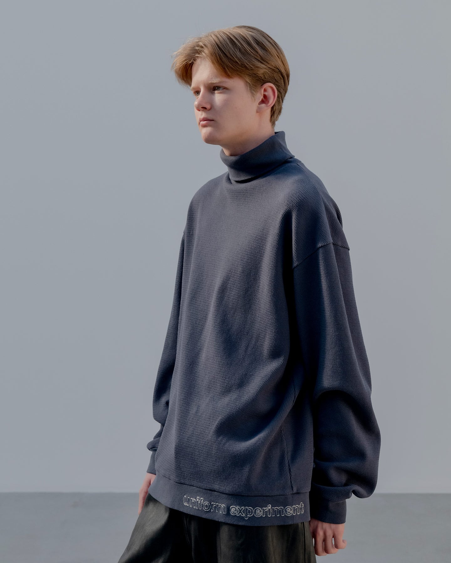 SOPH. | WAFFLE HIGHNECK TOP(2 (M) CHARCOAL GRAY):