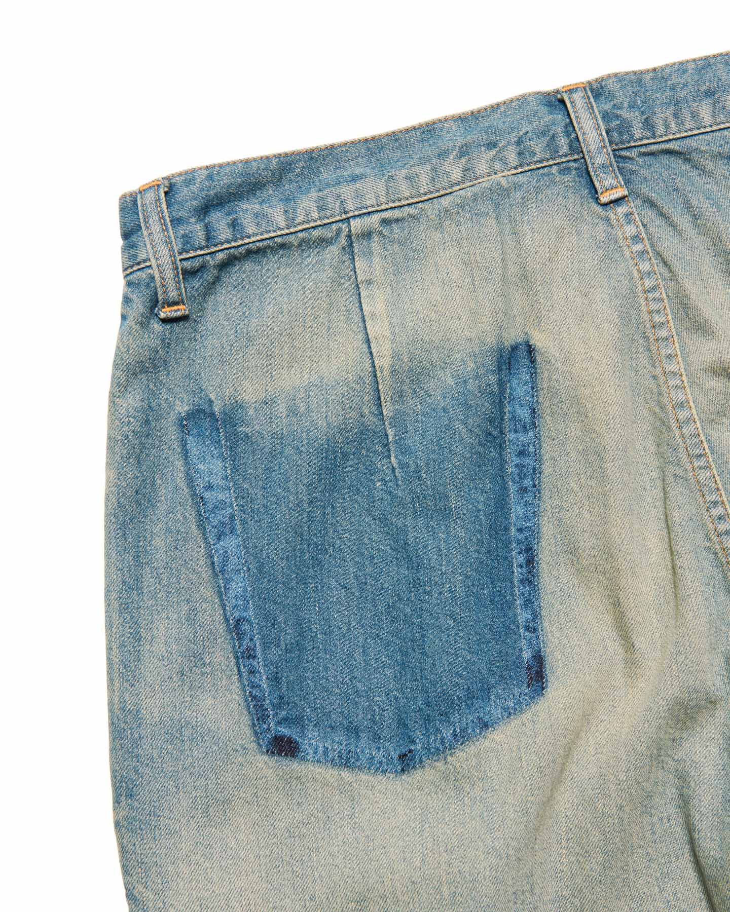 SOPH. | FADE DENIM BOLD-FIT TUCK JEANS(2 (M) INDIGO):