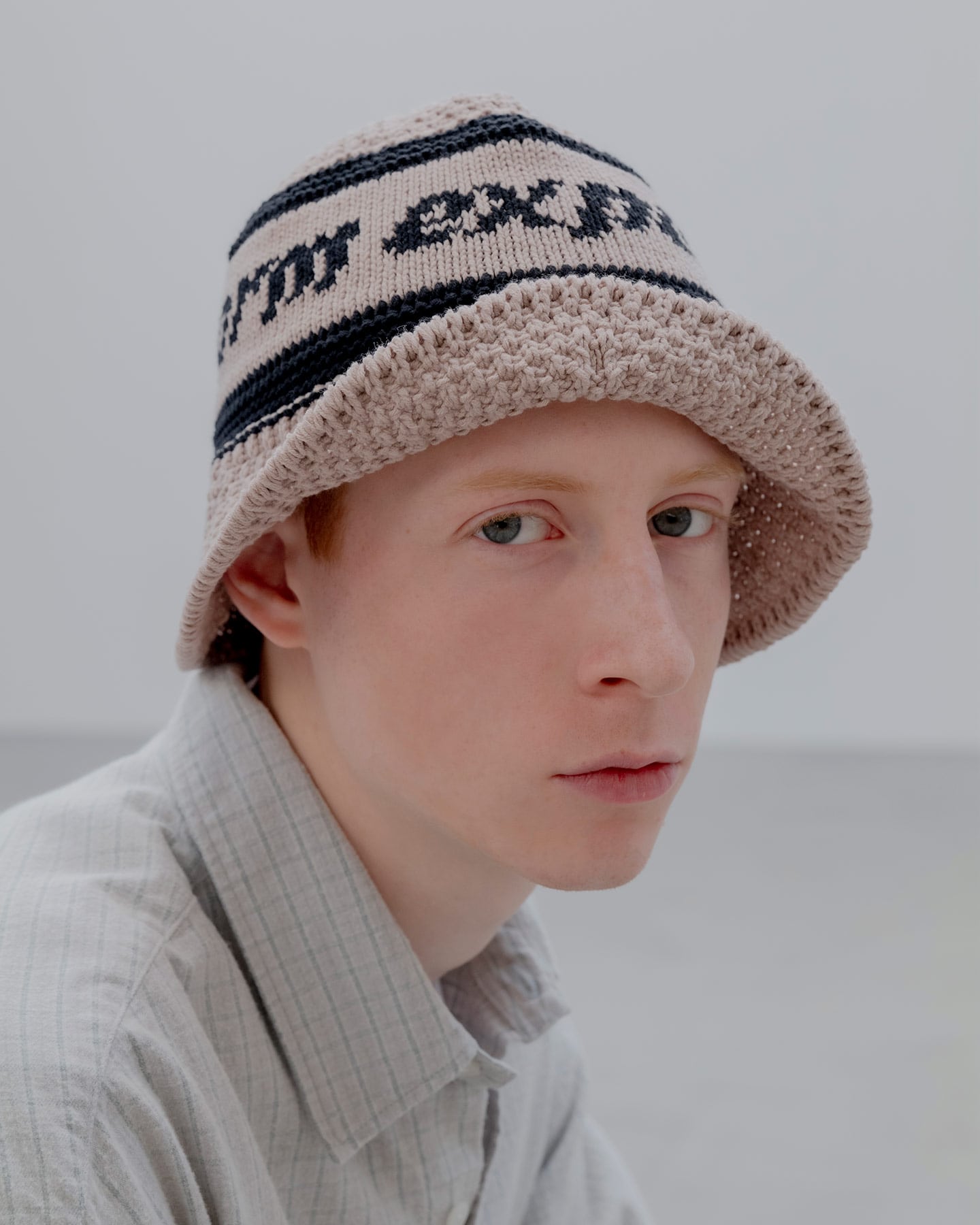 SOPH. | LOGO JACQUARD KNIT HAT(FREE BLACK):