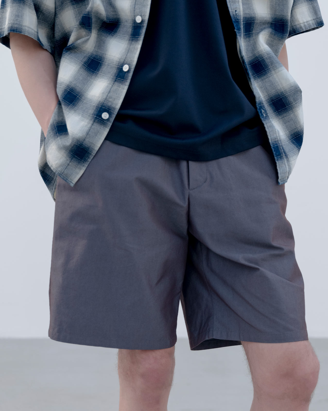 SOPH. | CHAMBRAY EASY SHORTS(1 (S) BLACK):