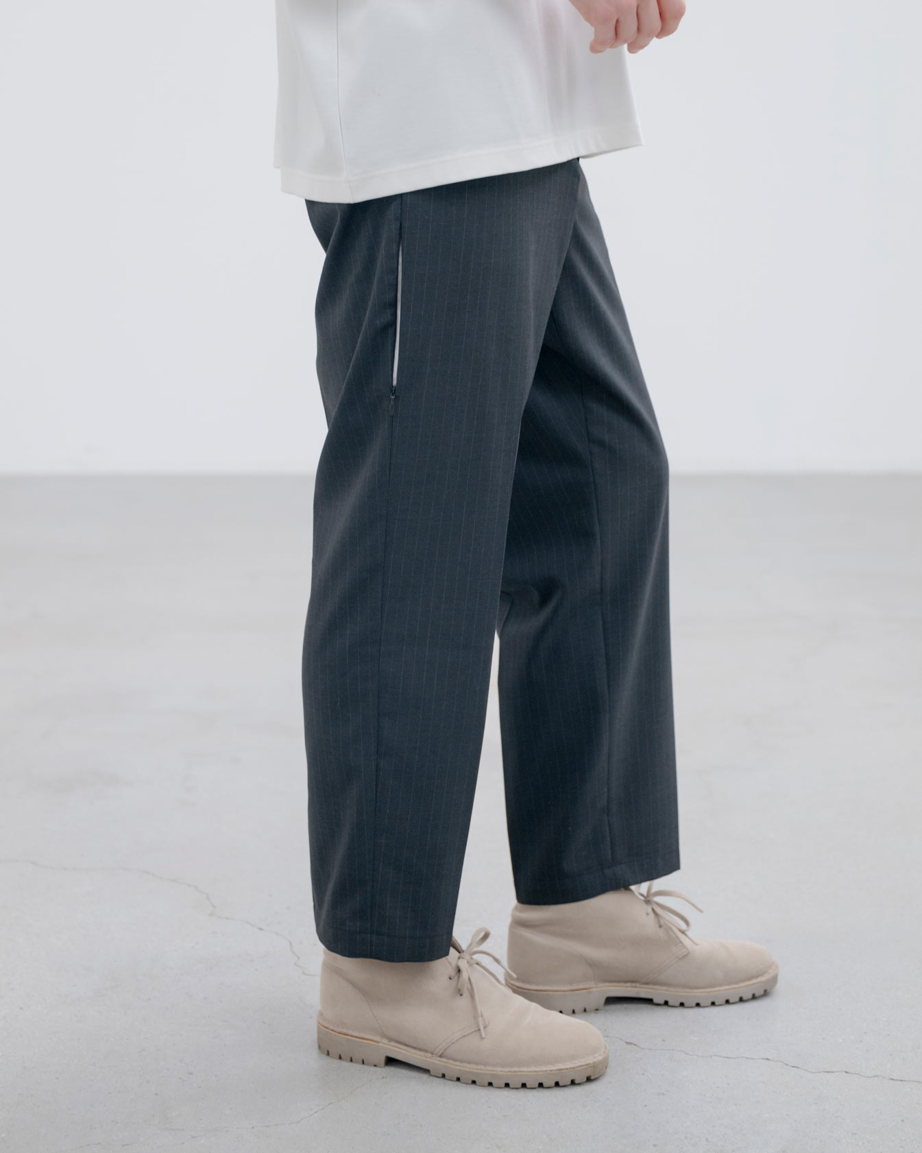 SOPH. | STRETCH WOOL SIDE POCKET TAPERED PANTS(3 (L) BLACK):