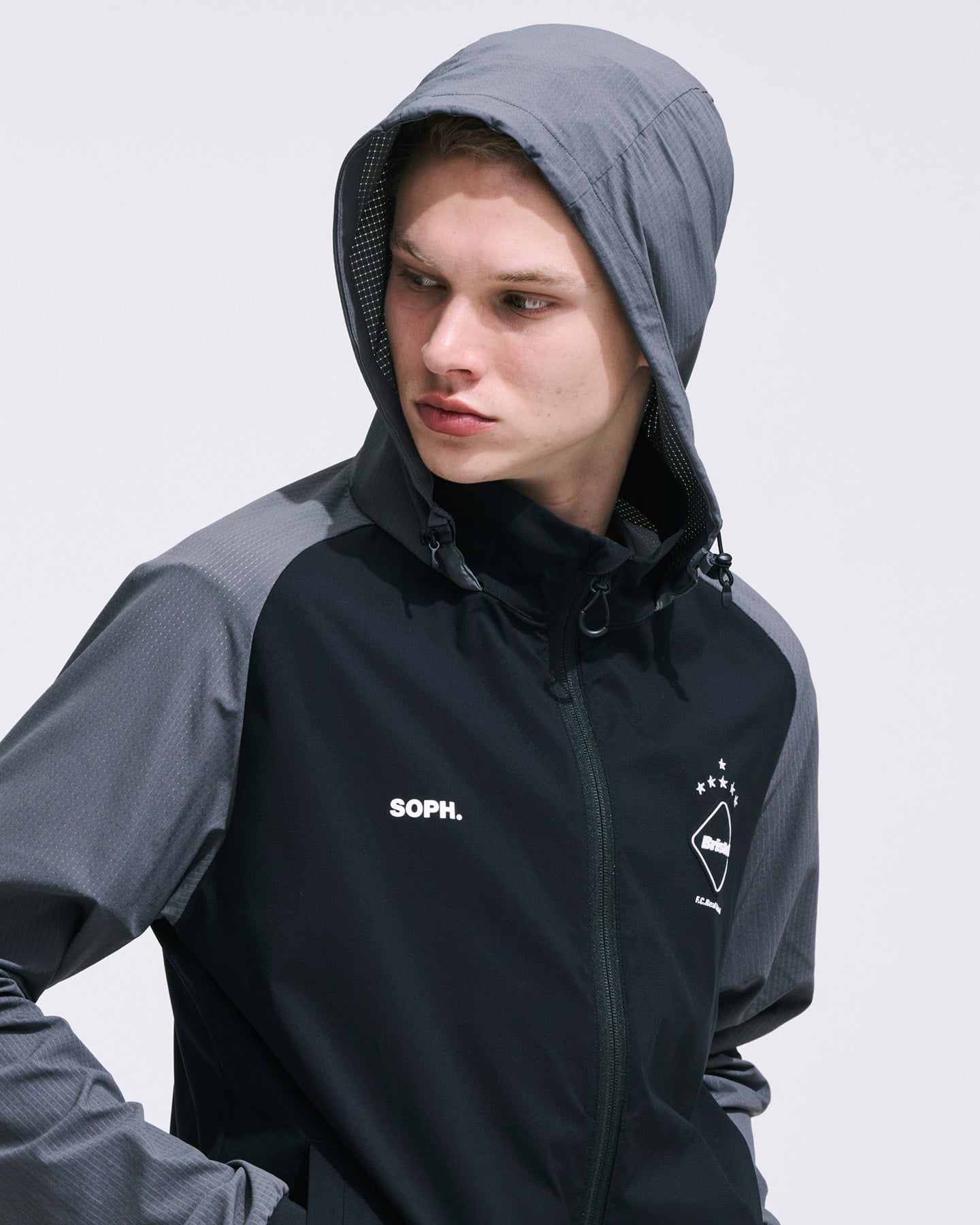 SOPH. | STRETCH LIGHT WEIGHT HOODED BLOUSON(L BLACK): SOPH. | STRETCH LIGHT WEIGHT HOODED BLOUSON(L BLACK):