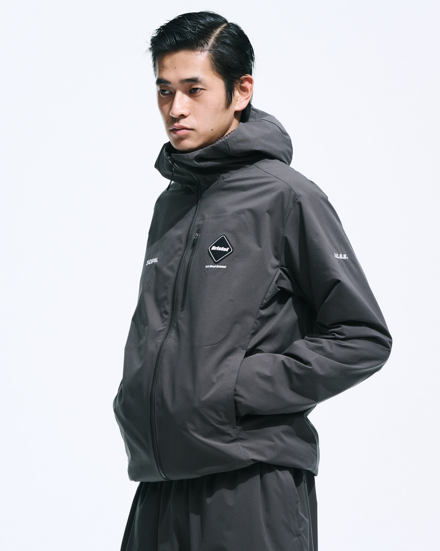 SOPH. | THERMAL-LINING HOODED BLOUSON(M BLACK):