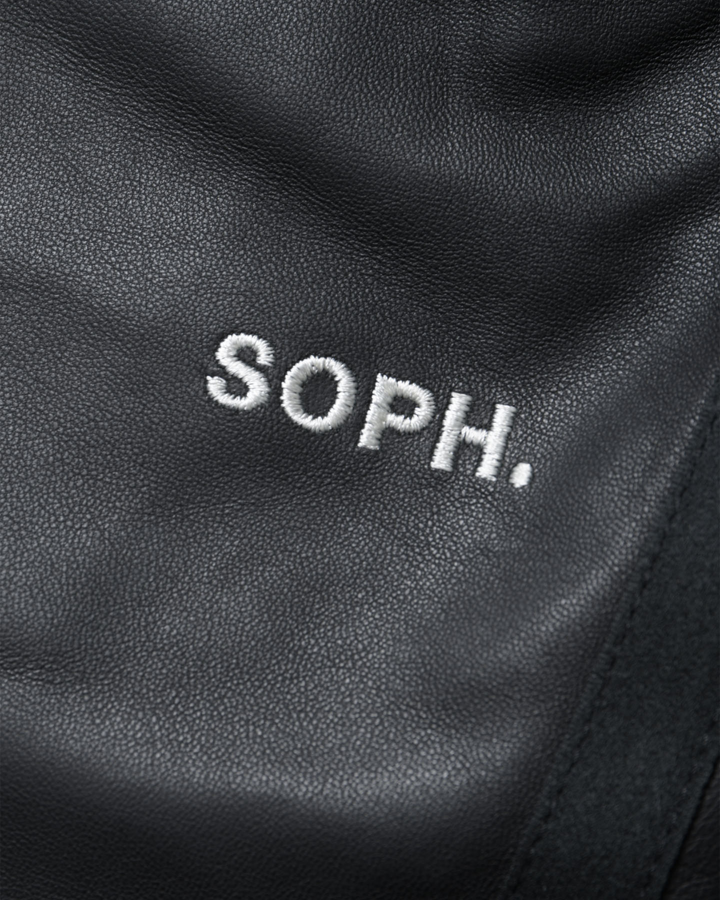 SOPH. | LEATHER TRACK PANTS(M BLACK):