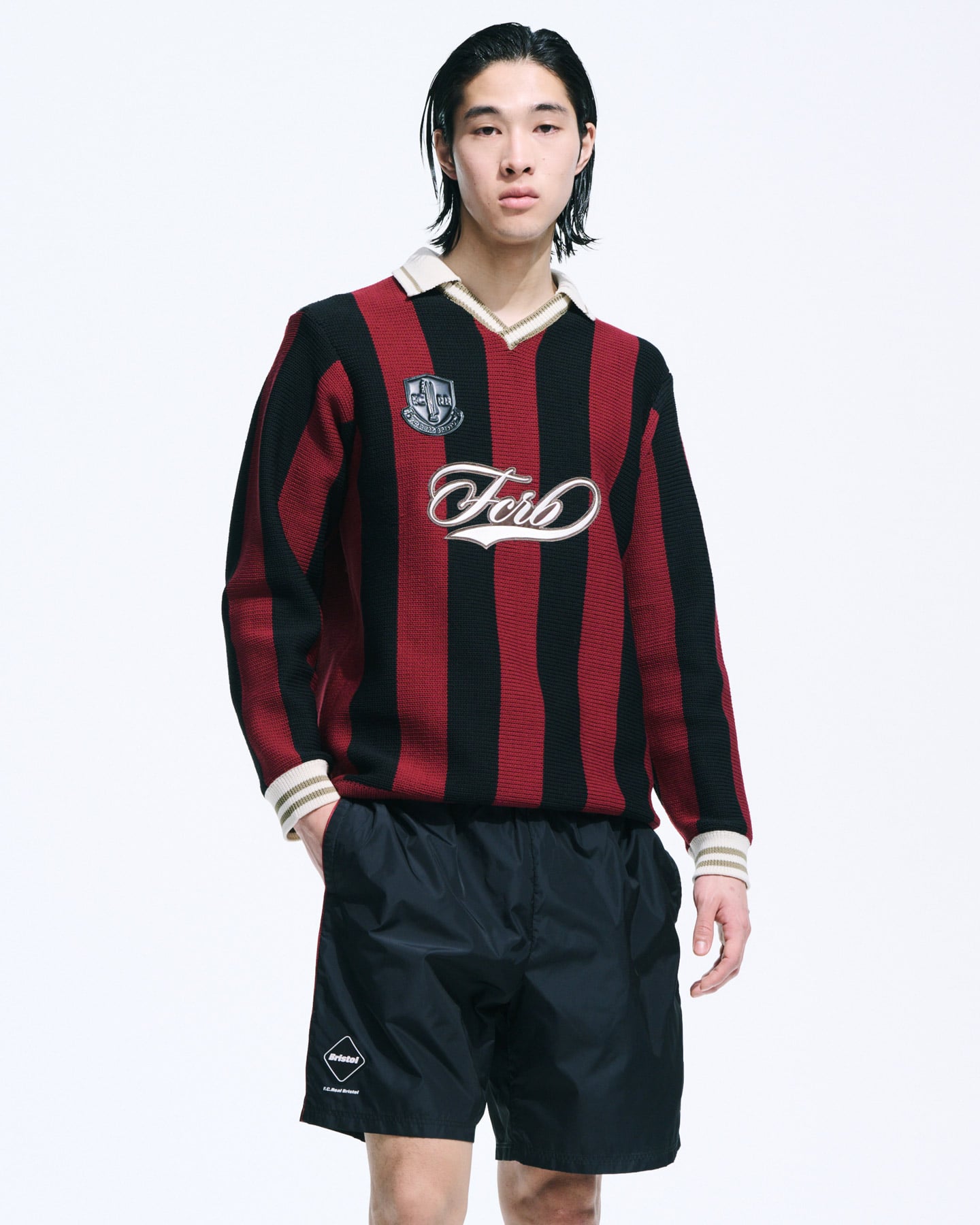 トップス Bristol STRIPE KNIT SHIRT SOPH. | STRIPE KNIT SHIRT(M BURGUNDY):